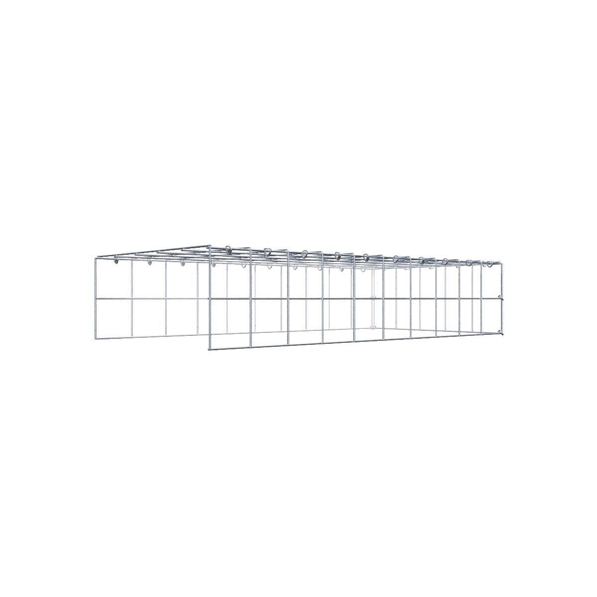 Anbaugabione Typ 4 100 cm x 20 cm x 50 cm (L x H x T), Maschenweite 10 cm x 10 cm, C-Ring