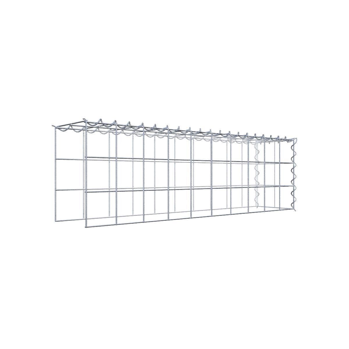 Anbaugabione Typ 4 100 cm x 30 cm x 20 cm (L x H x T), Maschenweite 10 cm x 10 cm, Spirale