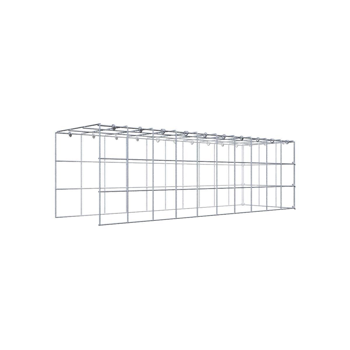 Anbaugabione Typ 4 100 cm x 30 cm x 30 cm (L x H x T), Maschenweite 10 cm x 10 cm, C-Ring