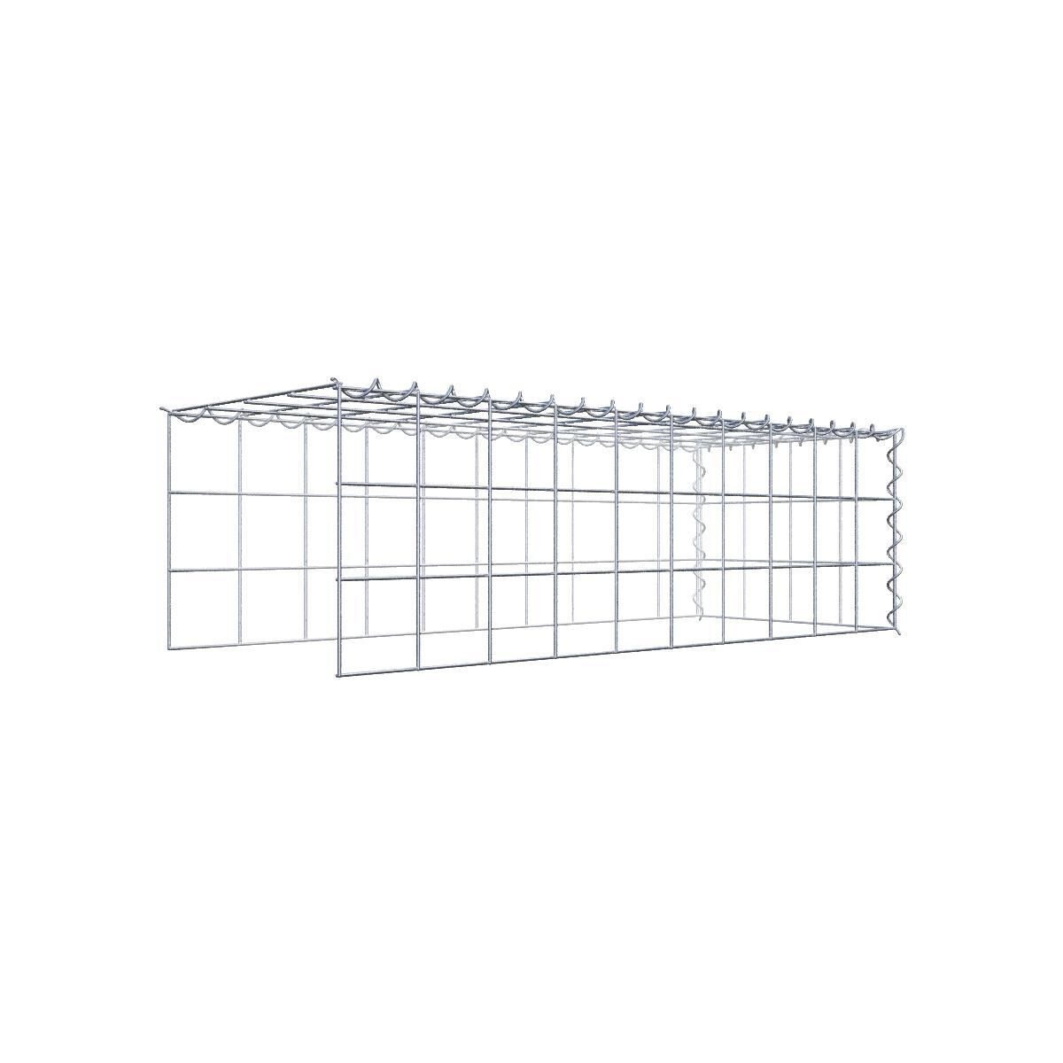 Anbaugabione Typ 4 100 cm x 30 cm x 40 cm (L x H x T), Maschenweite 10 cm x 10 cm, Spirale