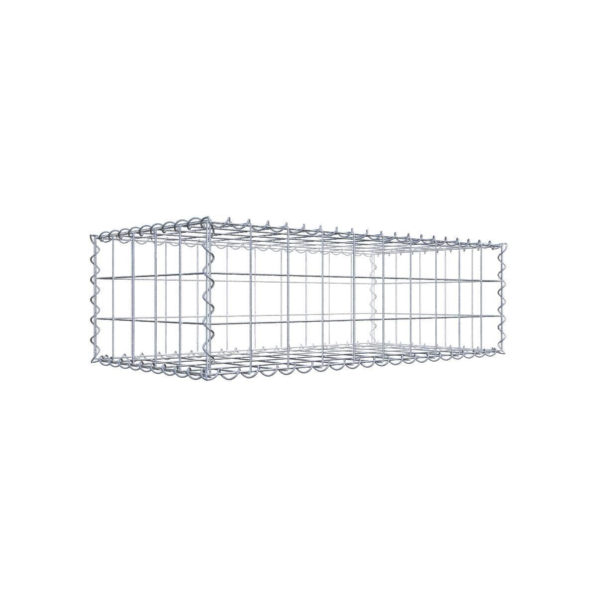 Gabione 100 cm x 30 cm x 50 cm (L x H x T), Maschenweite 10 cm x 10 cm, Spirale