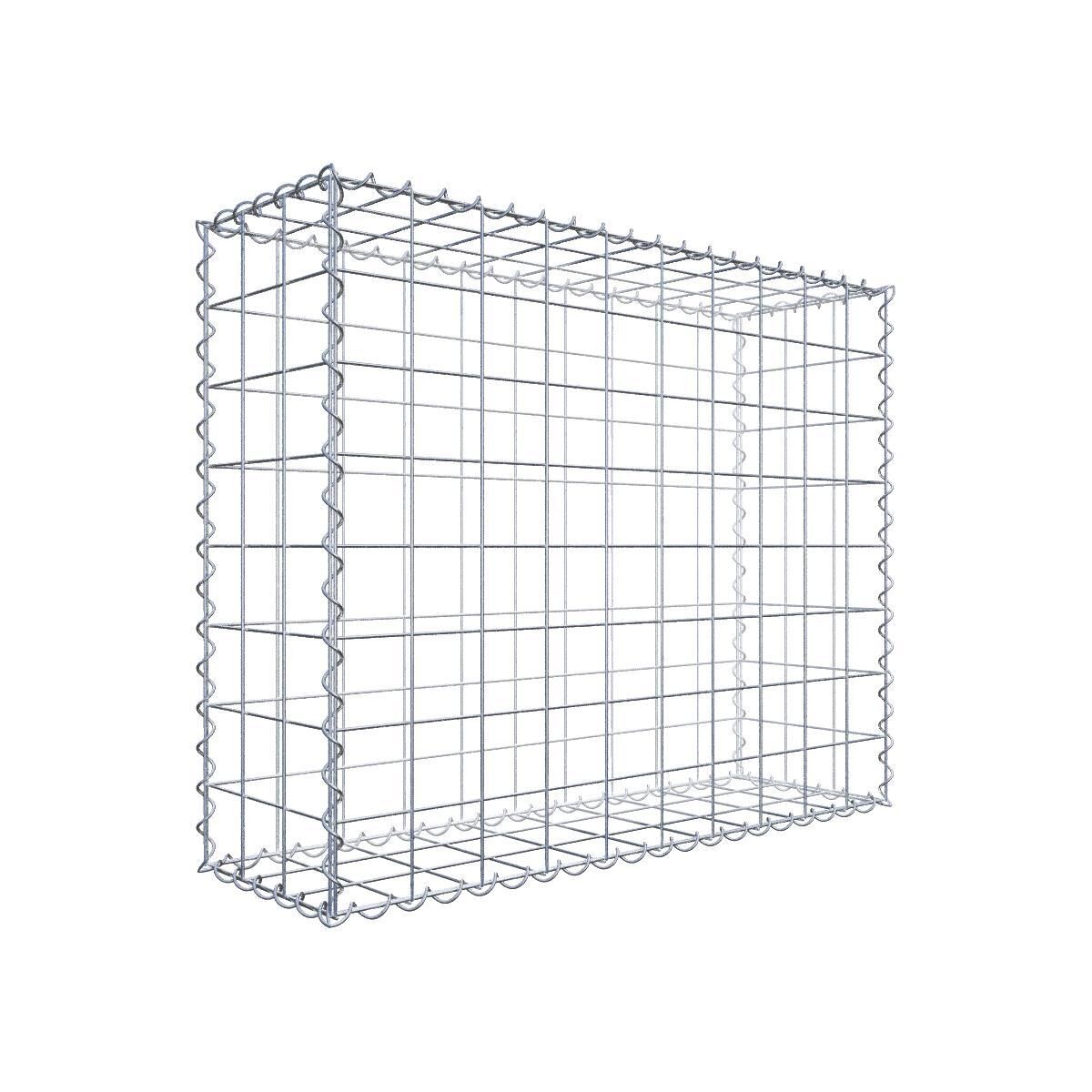 Gabione 100 cm x 80 cm x 30 cm (L x H x T), Maschenweite 10 cm x 10 cm, Spirale