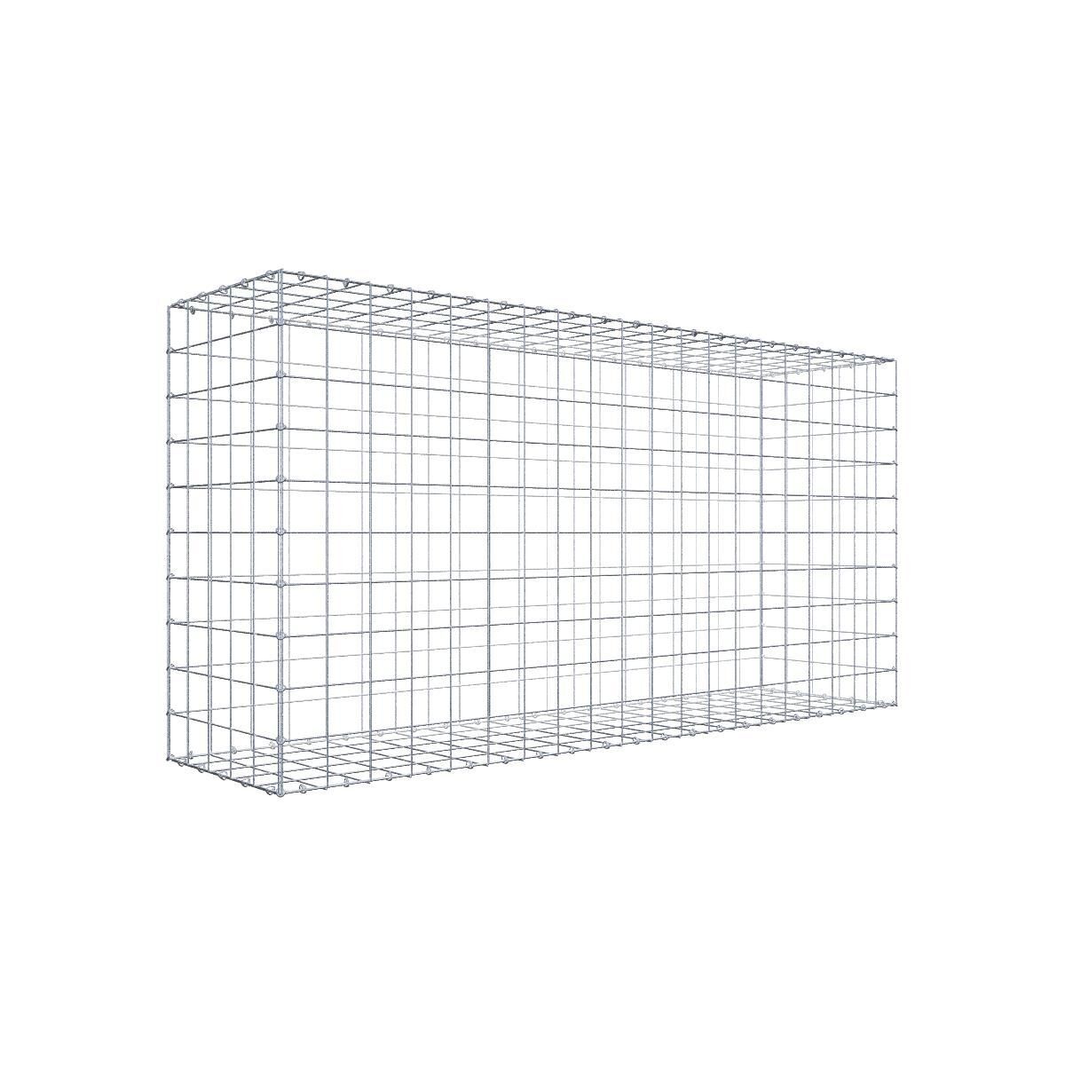 GAB0949321707317141bobbie Gabione 200 cm x 100 cm x 50 cm (L x H x T), Maschenweite 10 cm x 10 cm, C-Ring