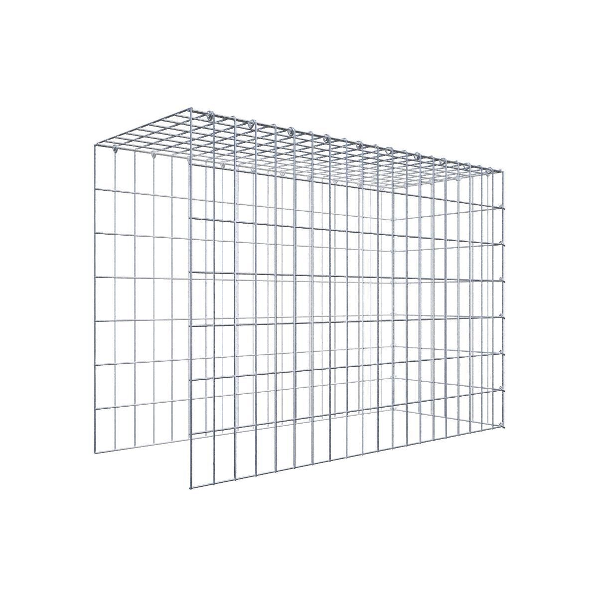 Anbaugabione Typ 4 100 cm x 70 cm x 40 cm (L x H x T), Maschenweite 5 cm x 10 cm, C-Ring