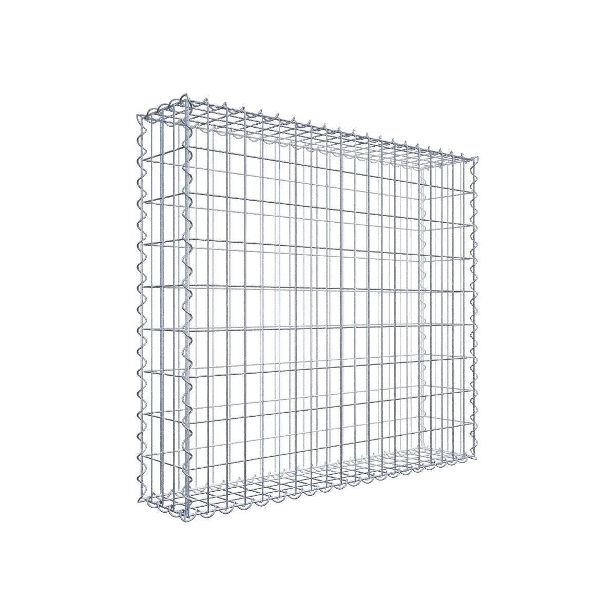 Gabione 100 cm x 90 cm x 20 cm (L x H x T), Maschenweite 5 cm x 10 cm, Spirale