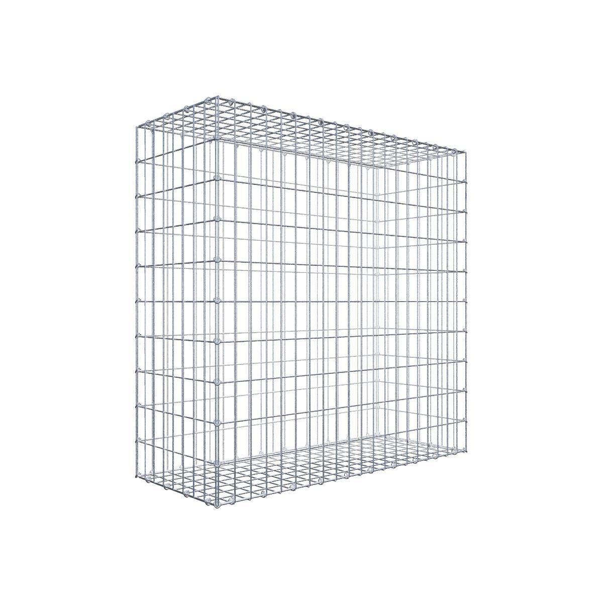 GAB0881841707317134bobbie Gabione 100 cm x 100 cm x 40 cm (L x H x T), Maschenweite 5 cm x 10 cm, C-Ring