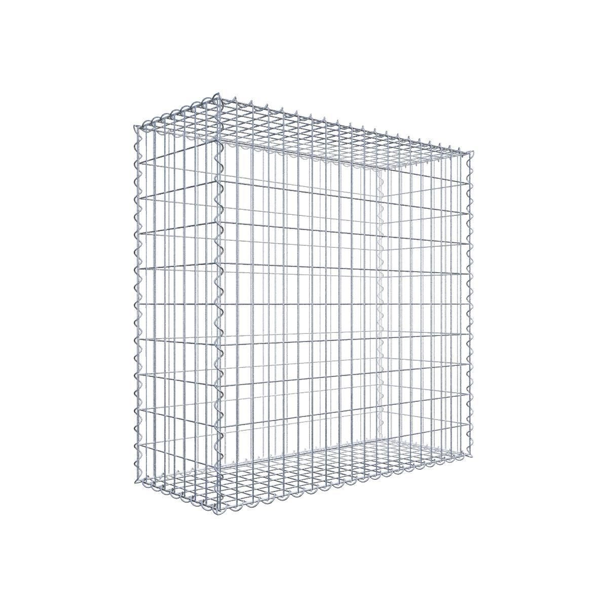 Gabione 100 cm x 100 cm x 40 cm (L x H x T), Maschenweite 5 cm x 10 cm, Spirale