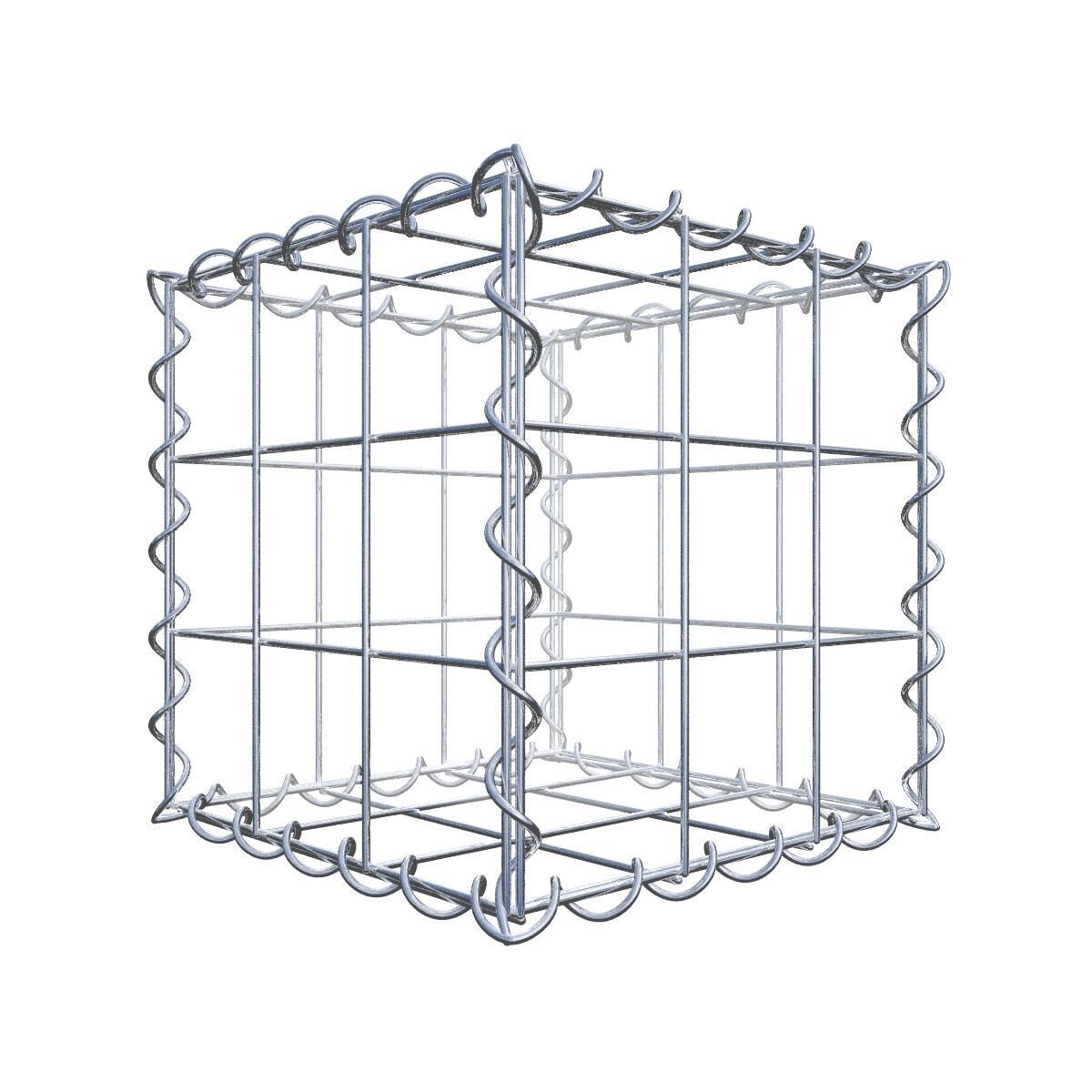Gabione 30 cm x 30 cm x 30 cm (L x H x T), Maschenweite 10 cm x 10 cm, Spirale