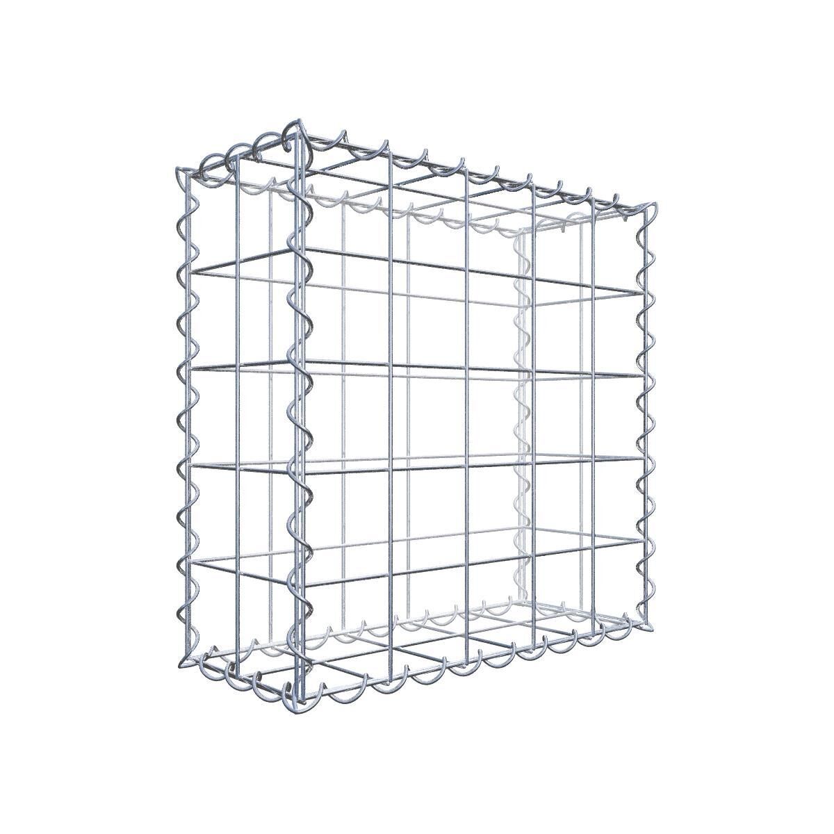GAB018311707317118bobbie Gabione 50 cm x 50 cm x 20 cm (L x H x T), Maschenweite 10 cm x 10 cm, Spirale