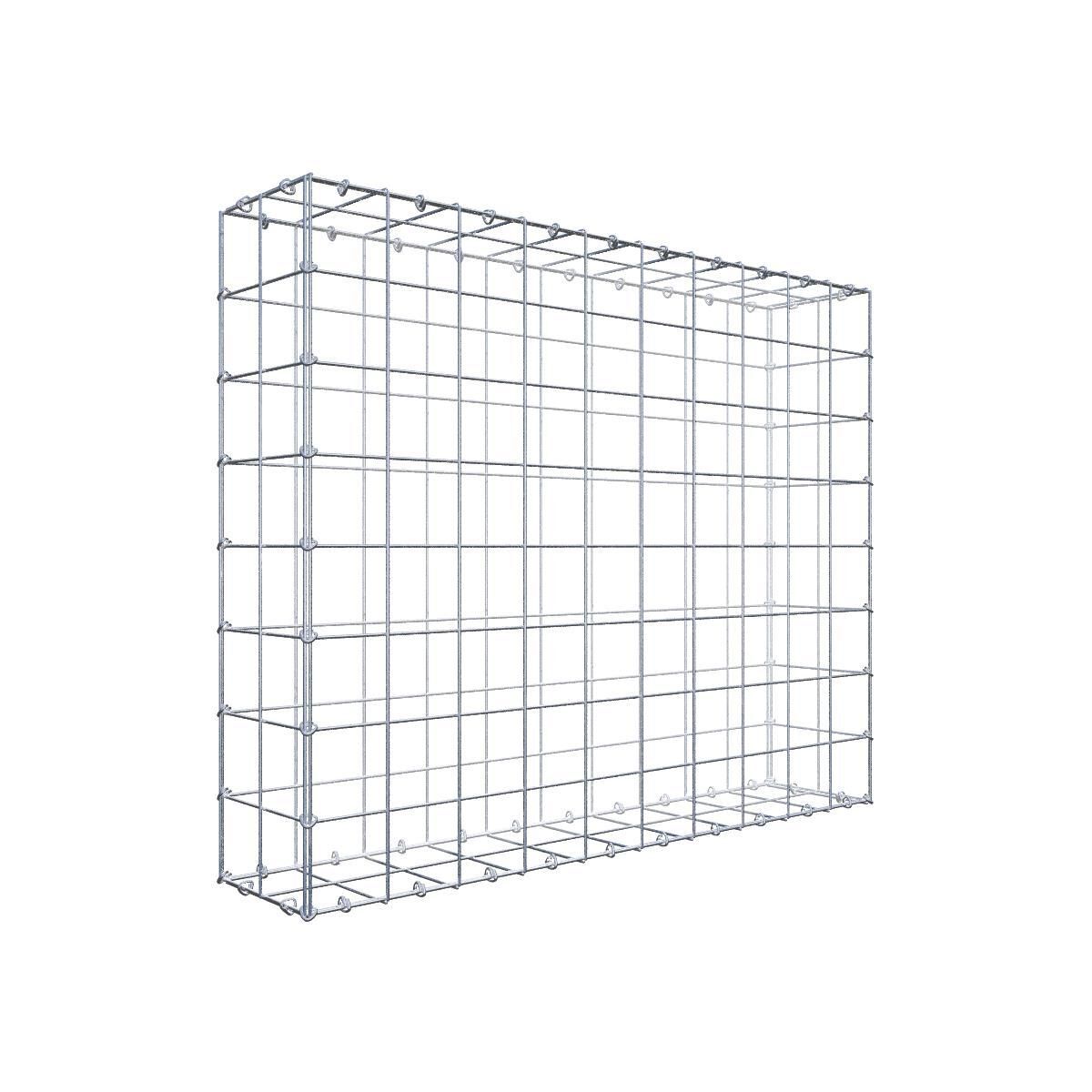 GAB0947891707317141bobbie Gabione 100 cm x 80 cm x 20 cm (L x H x T), Maschenweite 10 cm x 10 cm, C-Ring