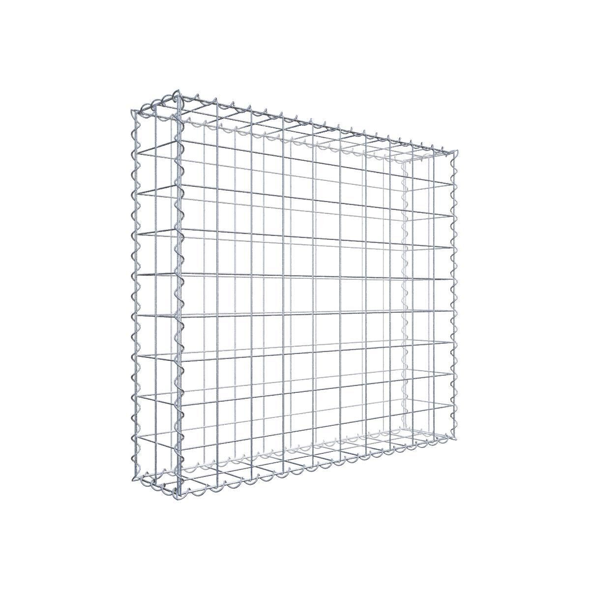 Gabione 100 cm x 90 cm x 20 cm (L x H x T), Maschenweite 10 cm x 10 cm, Spirale