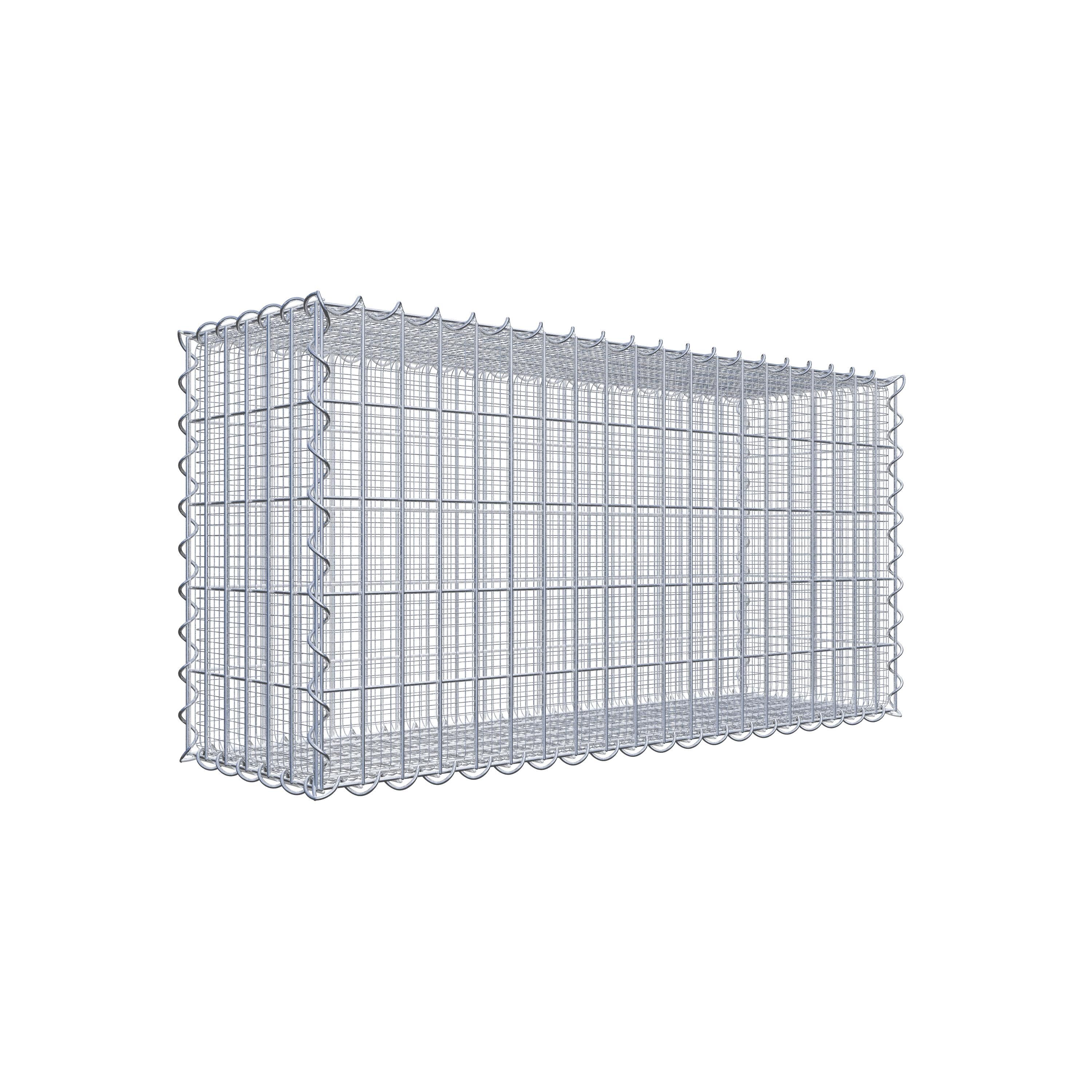 Splittgabione 100 cm x 50 cm x 30 cm (L x H x T), Maschenweite 5 cm x 10 cm, Spirale