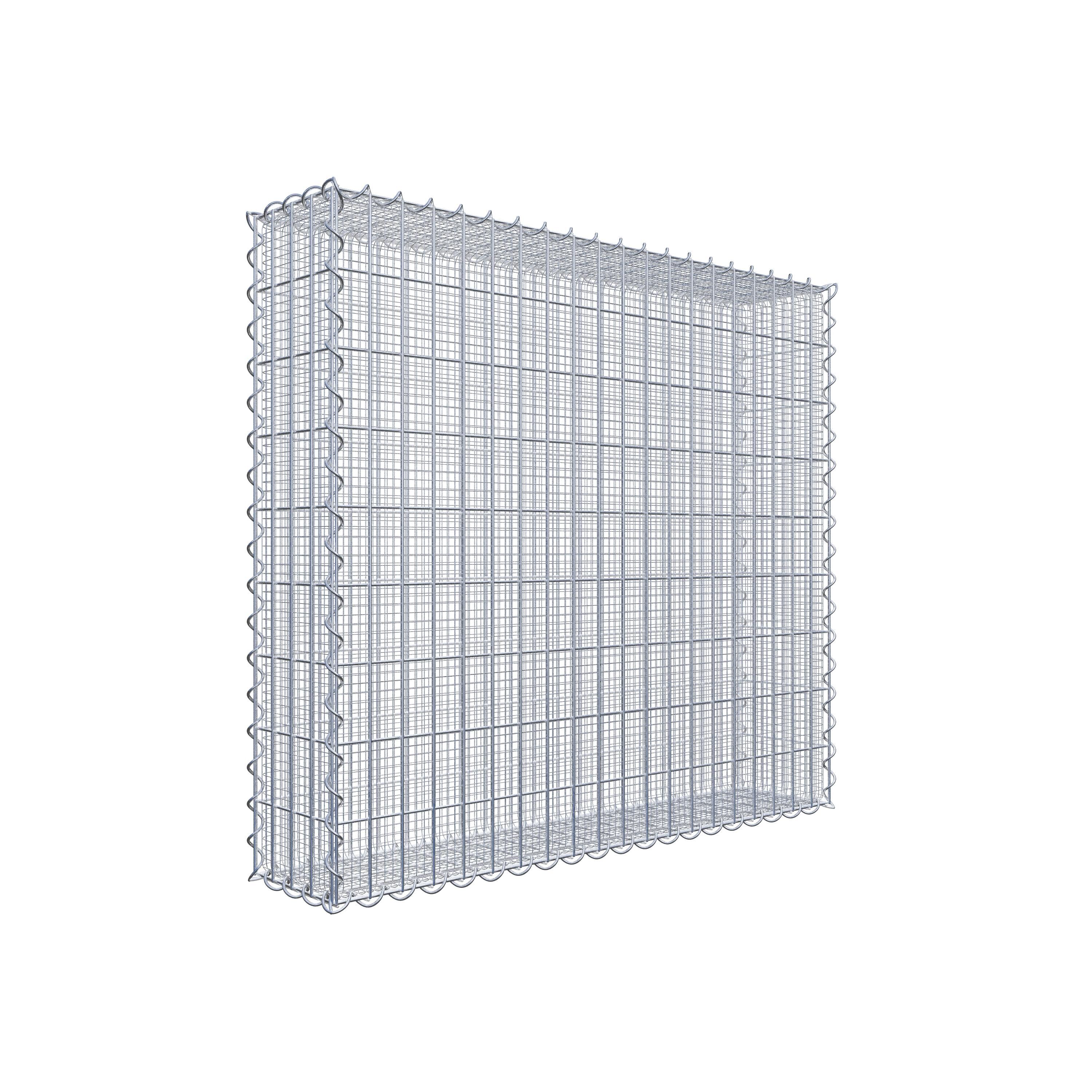 Splittgabione 100 cm x 90 cm x 20 cm (L x H x T), Maschenweite 5 cm x 10 cm, Spirale