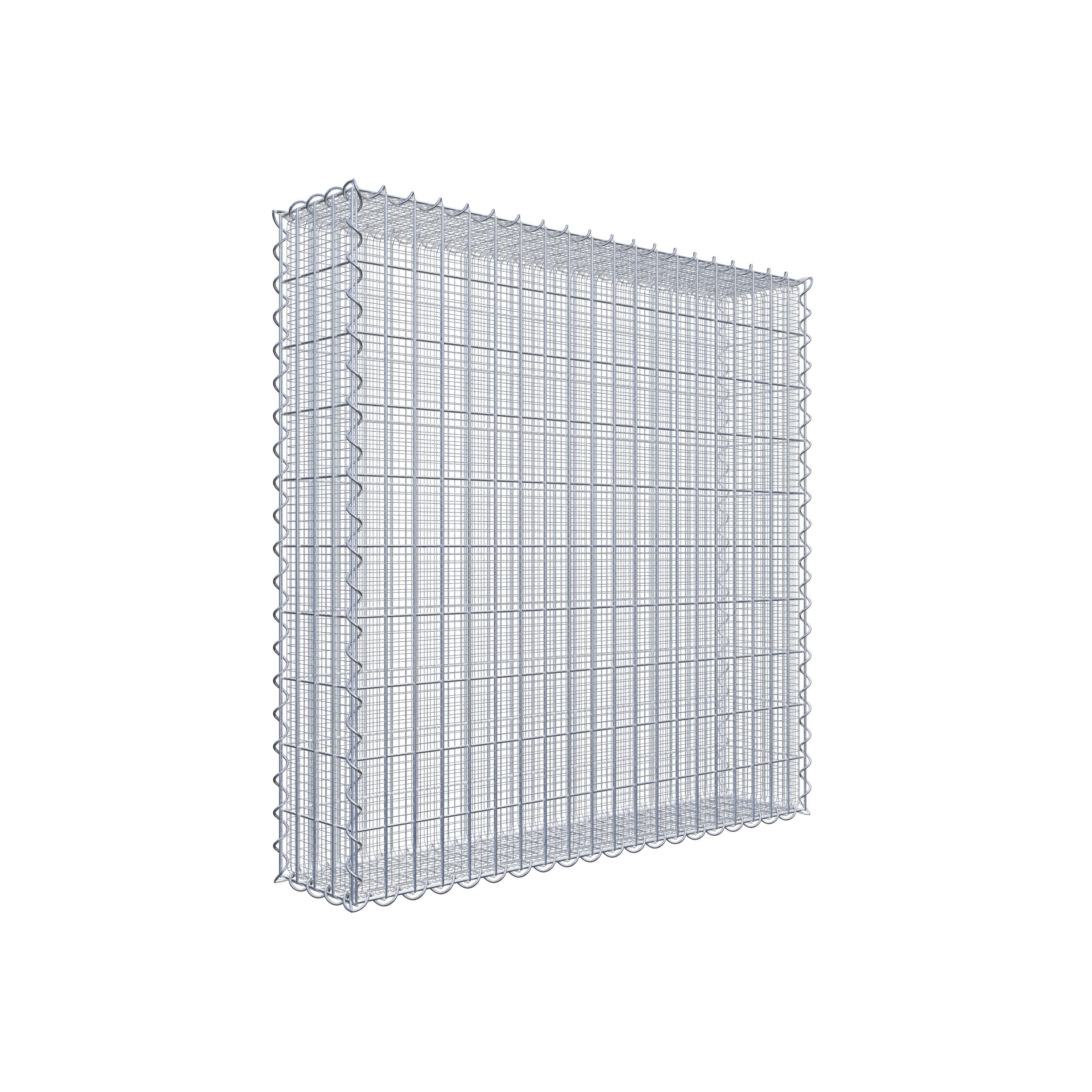 Splittgabione 100 cm x 100 cm x 20 cm (L x H x T), Maschenweite 5 cm x 10 cm, Spirale