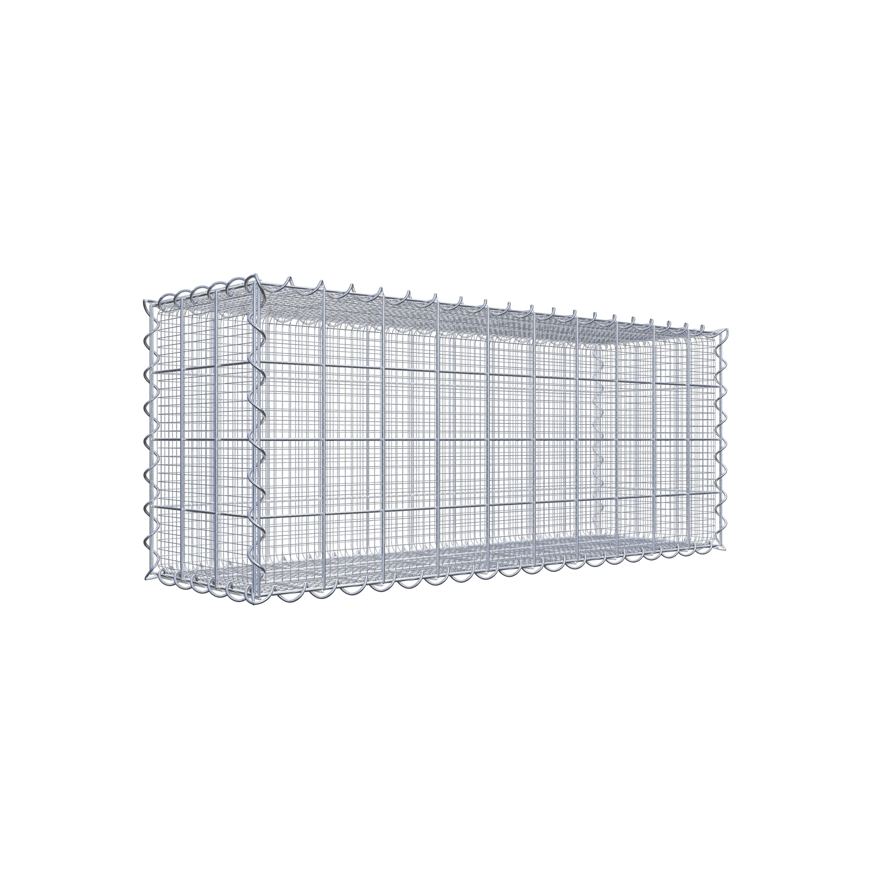 Splittgabione 100 cm x 40 cm x 30 cm (L x H x T), Maschenweite 10 cm x 10 cm, Spirale