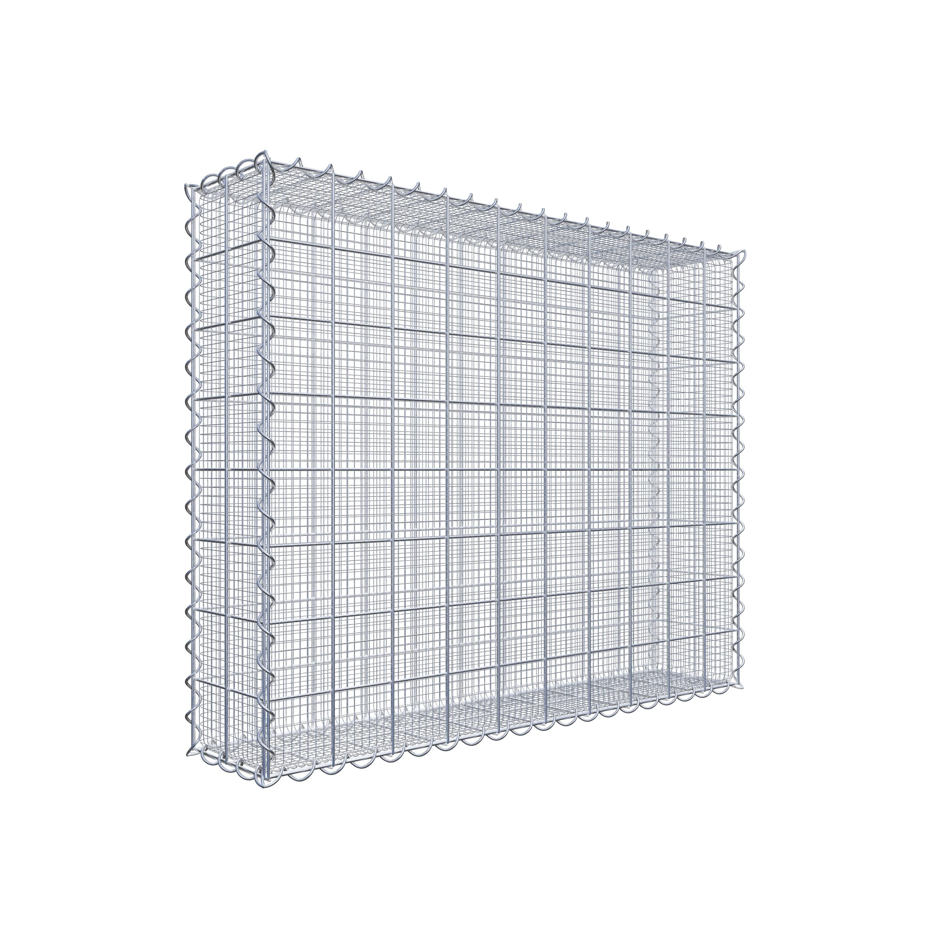 Splittgabione 100 cm x 80 cm x 20 cm (L x H x T), Maschenweite 10 cm x 10 cm, Spirale