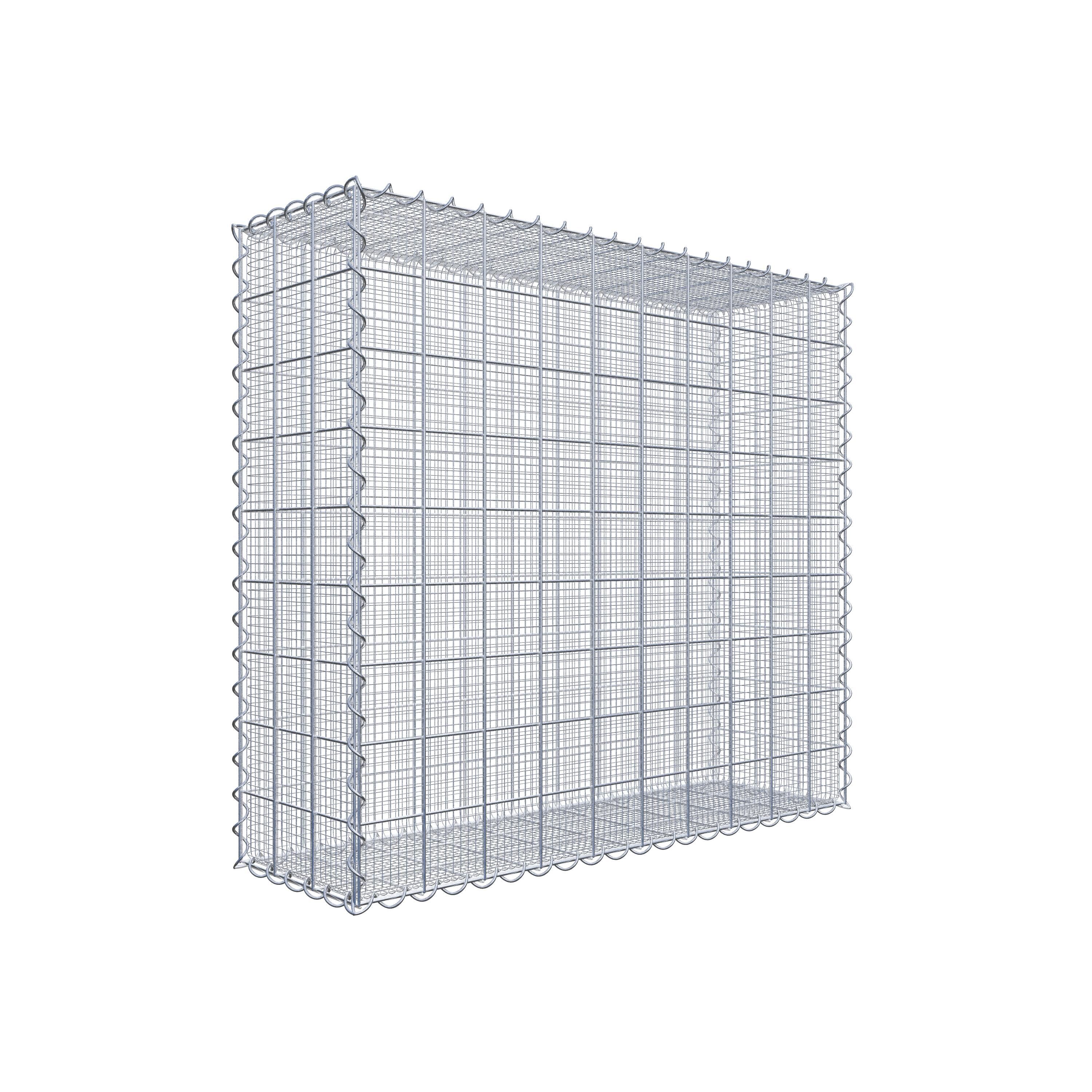 Splittgabione 100 cm x 90 cm x 30 cm (L x H x T), Maschenweite 10 cm x 10 cm, Spirale