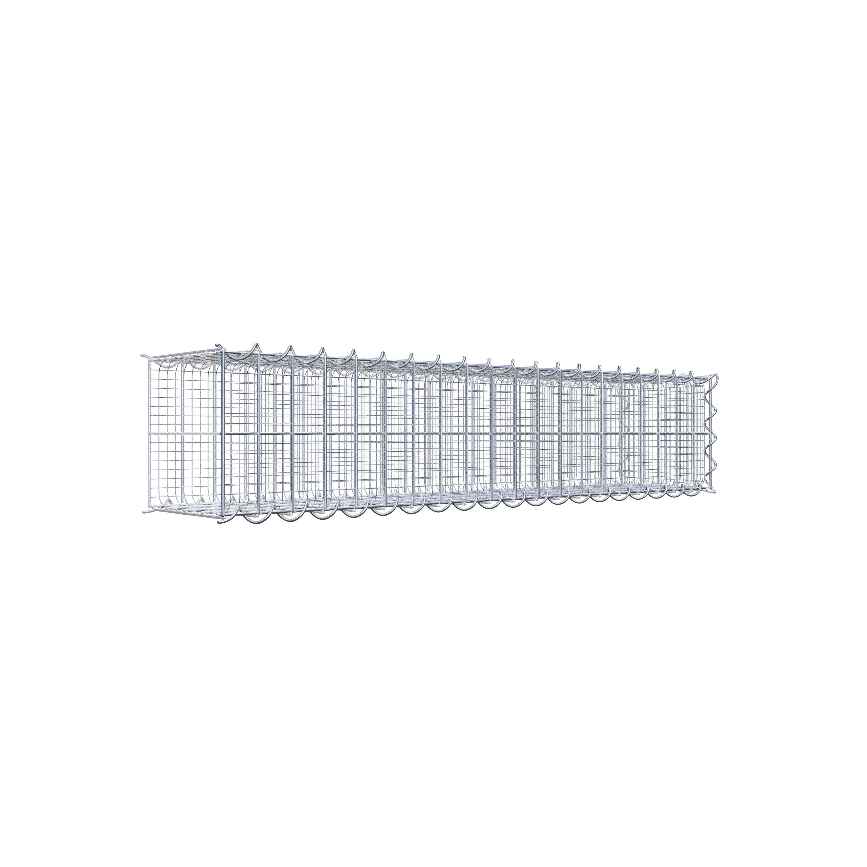 GAB0050881702976808bobbie Splittanbaugabione Typ 2 100 cm x 20 cm x 20 cm (L x H x T), Maschenweite 5 cm x 10 cm, Spirale