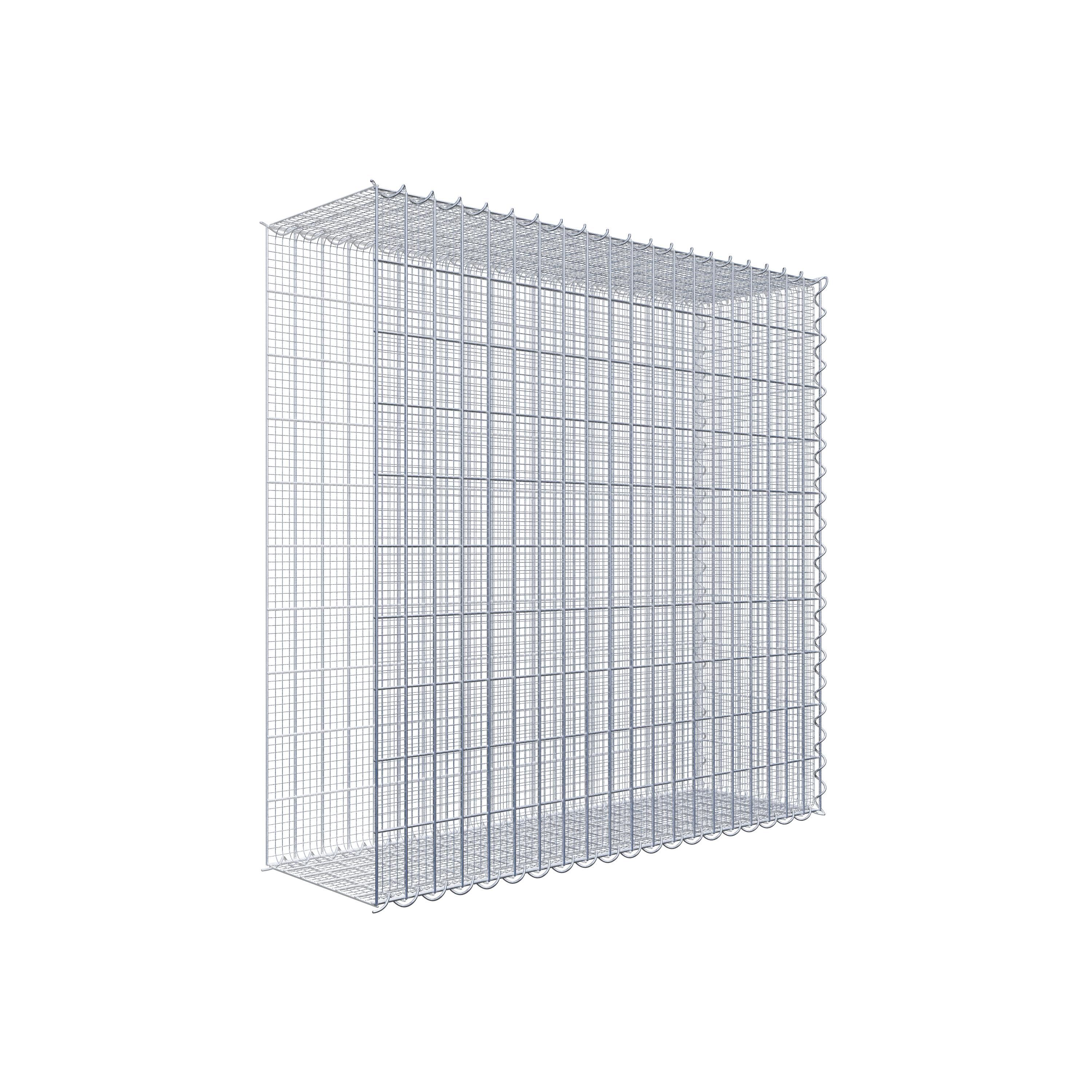 Splittanbaugabione Typ 2 100 cm x 100 cm x 30 cm (L x H x T), Maschenweite 5 cm x 10 cm, Spirale