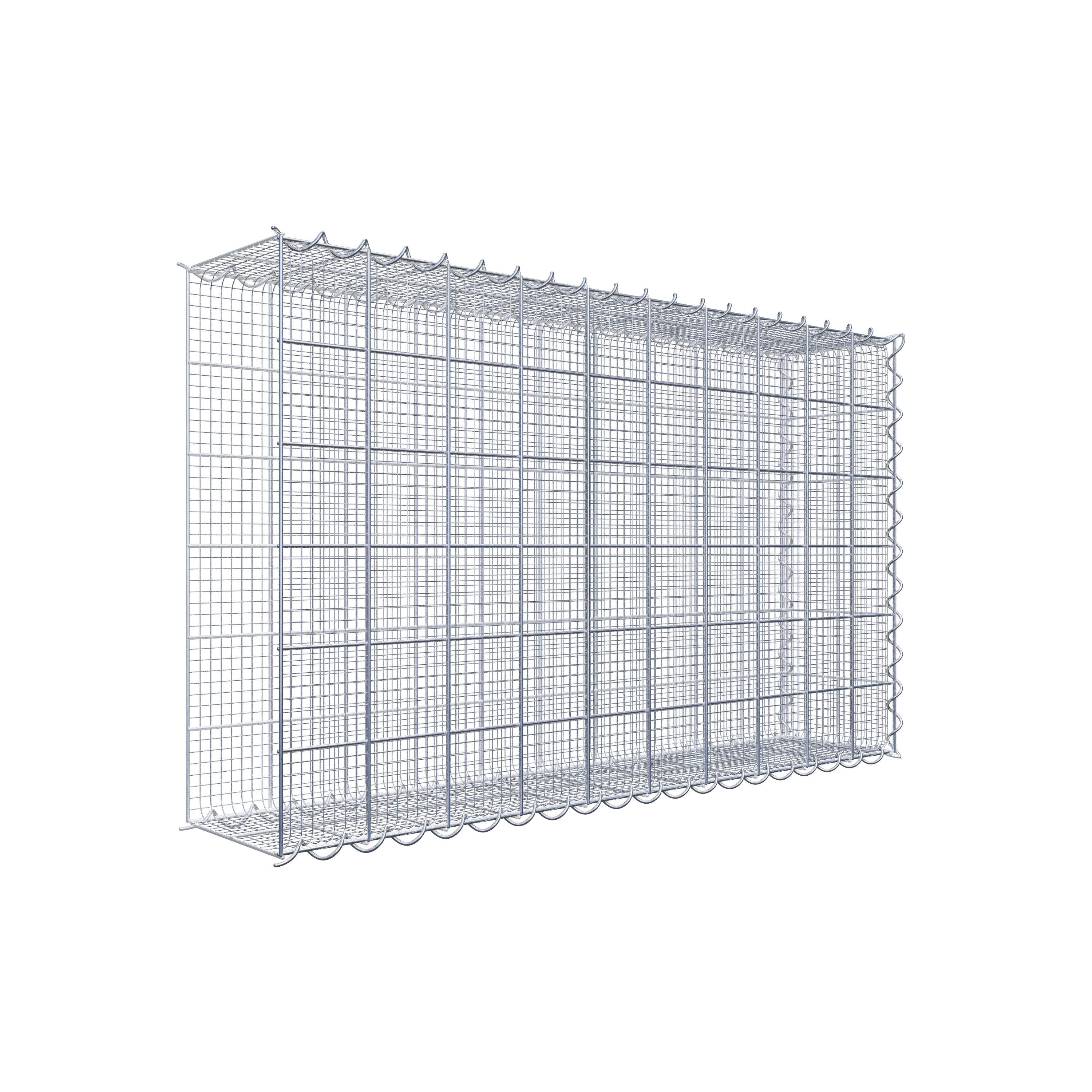 Splittanbaugabione Typ 2 100 cm x 60 cm x 20 cm (L x H x T), Maschenweite 10 cm x 10 cm, Spirale