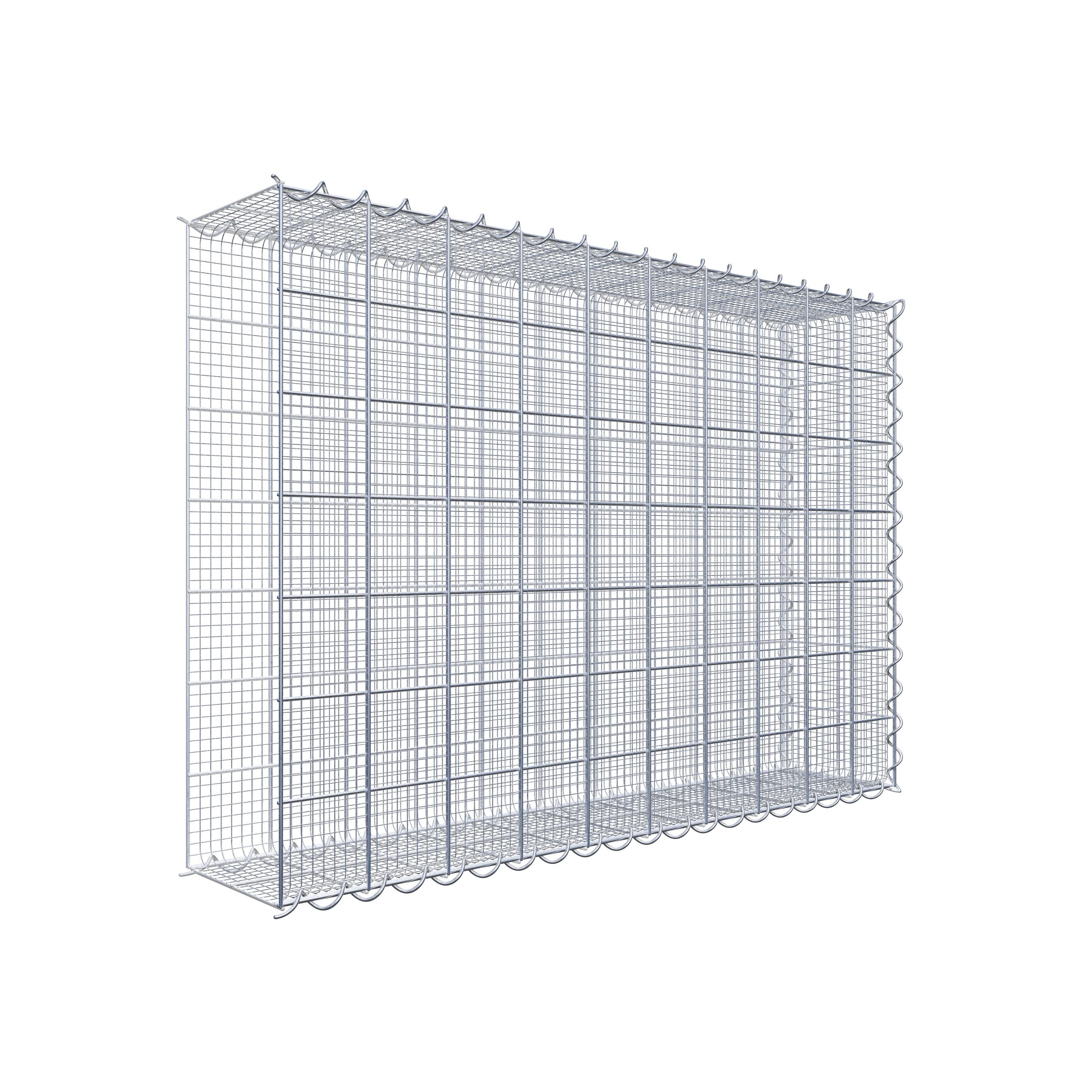 Splittanbaugabione Typ 2 100 cm x 70 cm x 20 cm (L x H x T), Maschenweite 10 cm x 10 cm, Spirale