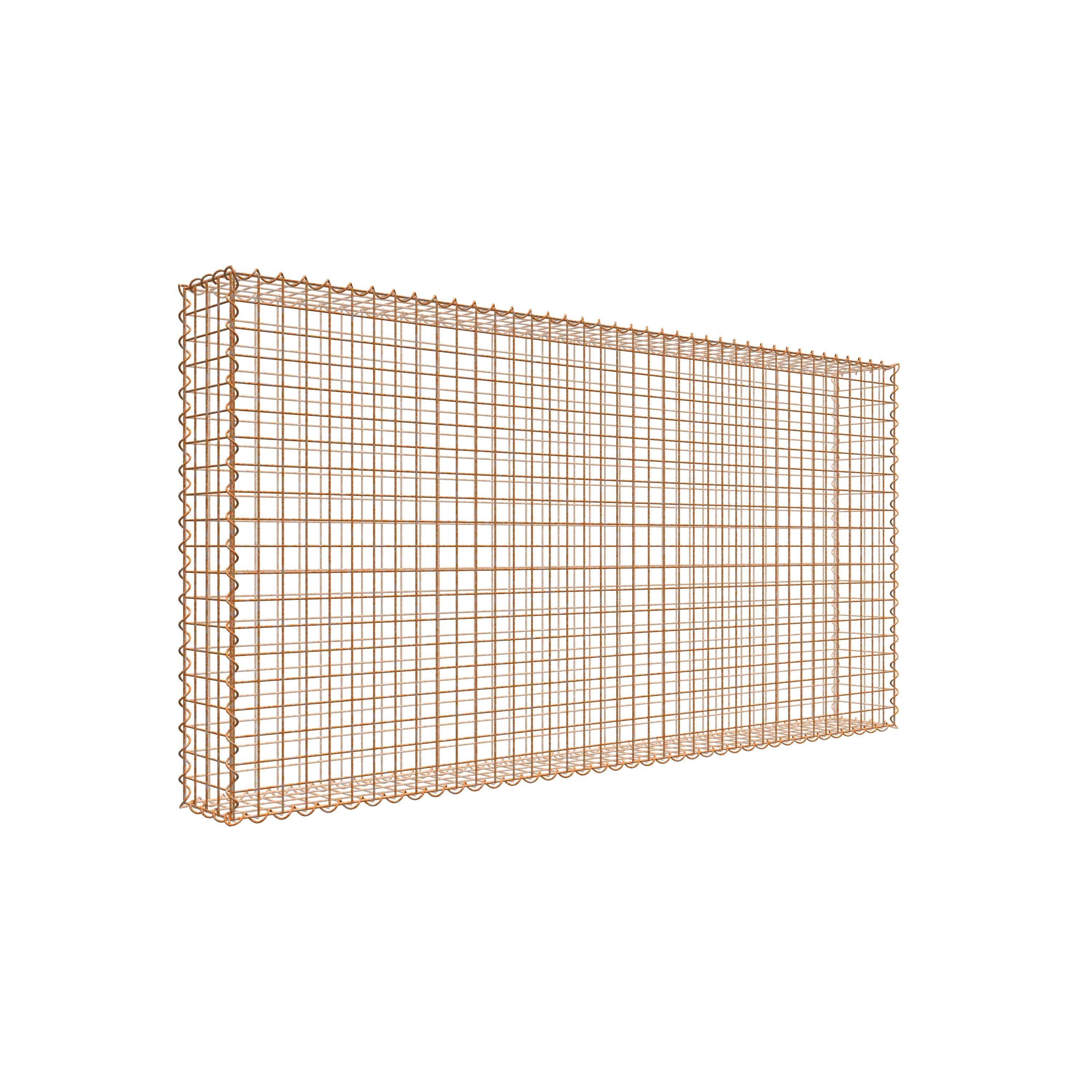 GAB0055141702976760bobbie Rostige Gabione 200 cm x 100 cm x 20 cm (L x H x T), Maschenweite 5 cm x 5 cm, Spirale