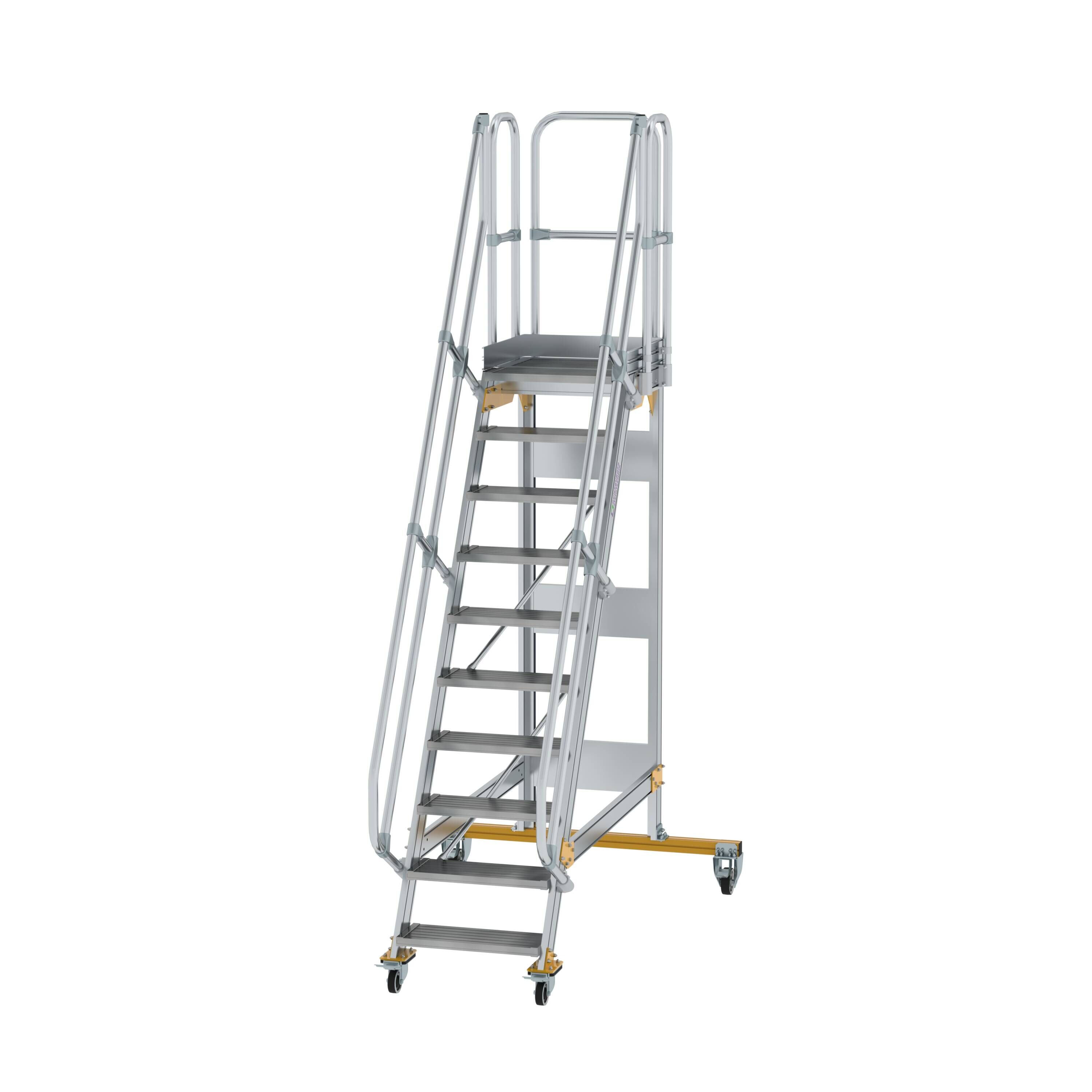 MUNK6007101775762230bobbie Plattformtreppe fahrbar 60° Stufenbreite 600 mm 10 Stufen