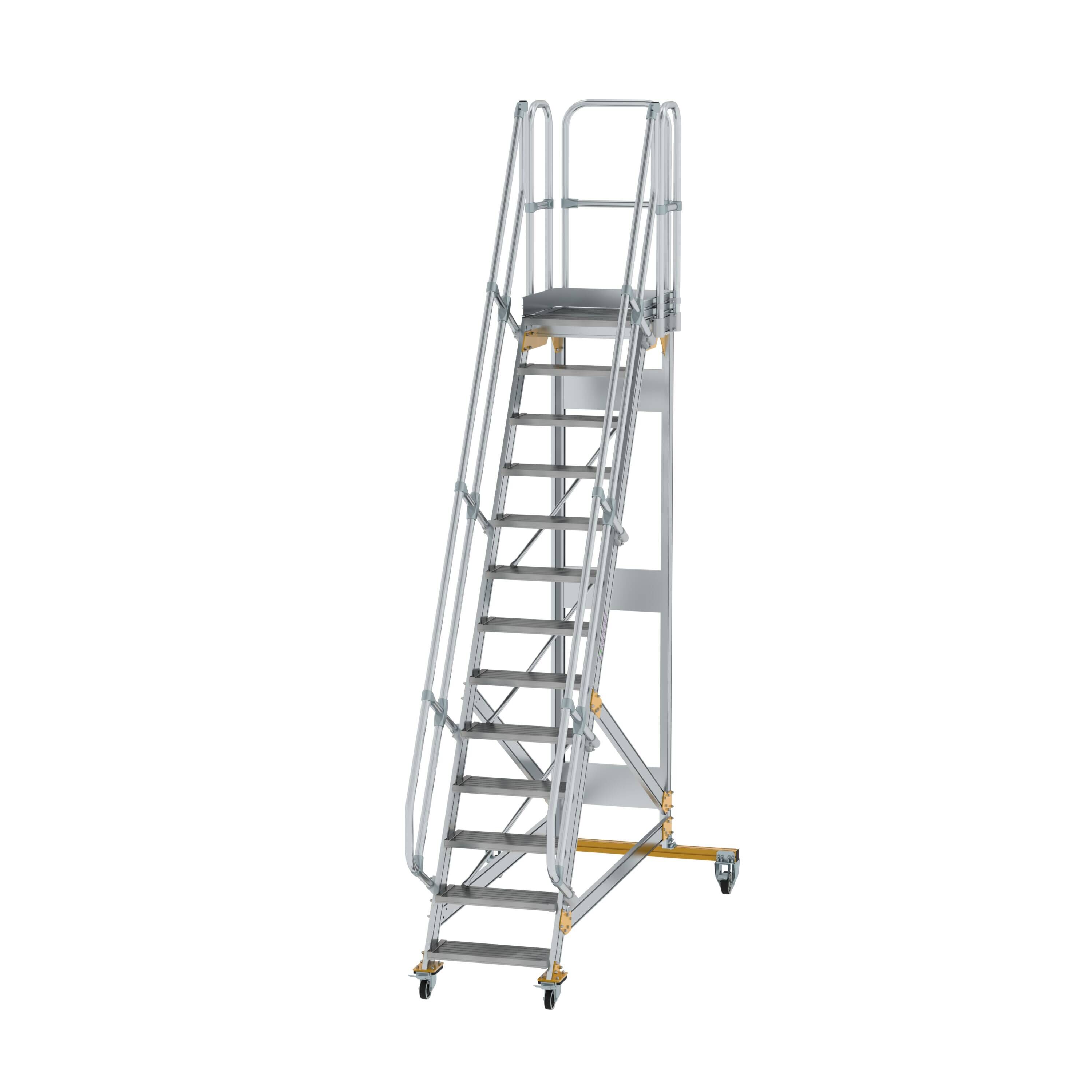 MUNK6007131775762231bobbie Plattformtreppe fahrbar 60° Stufenbreite 600 mm 13 Stufen