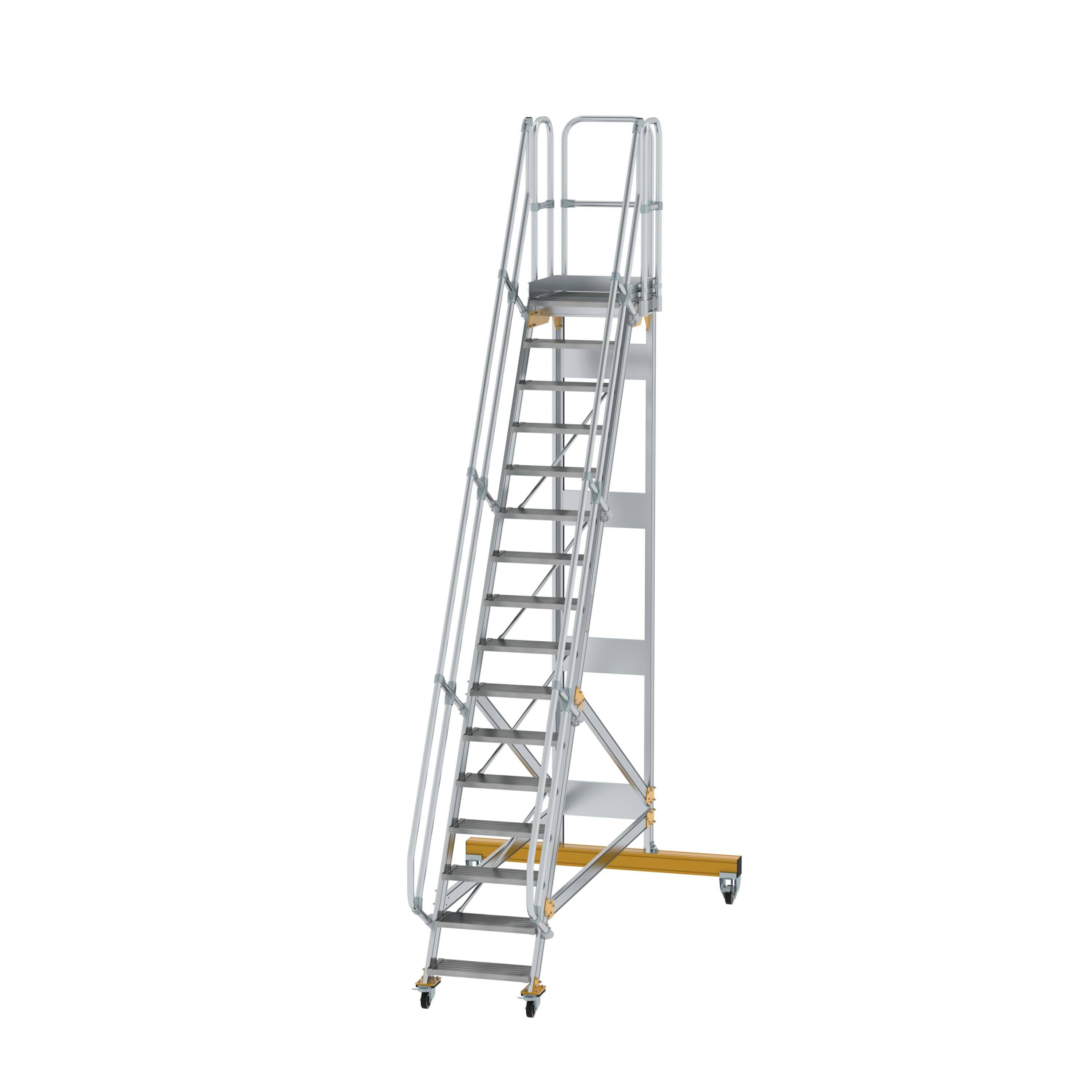 MUNK6007161775762232bobbie Plattformtreppe fahrbar 60° Stufenbreite 600 mm 16 Stufen