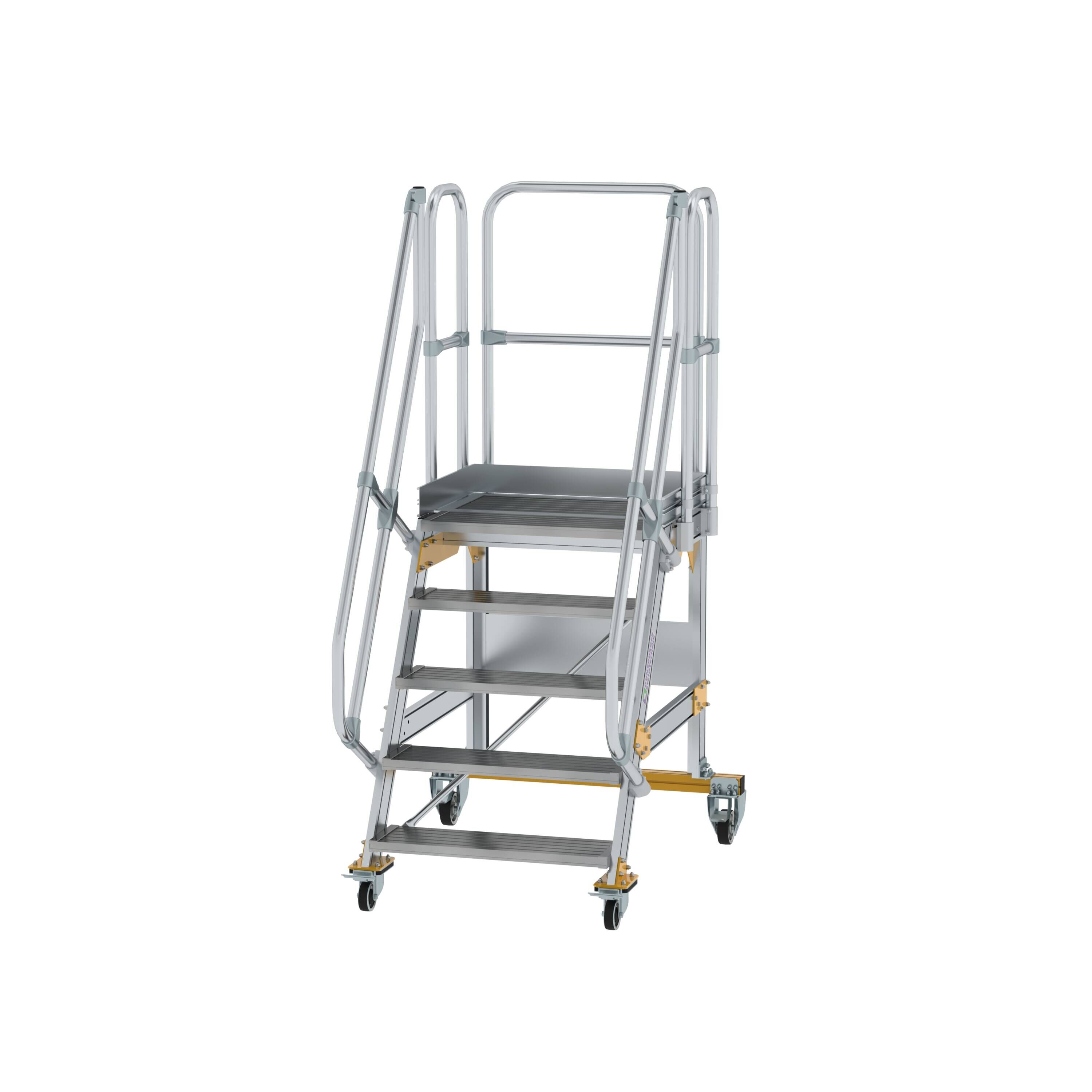 MUNK6007251775762233bobbie Plattformtreppe fahrbar 60° Stufenbreite 800 mm 5 Stufen