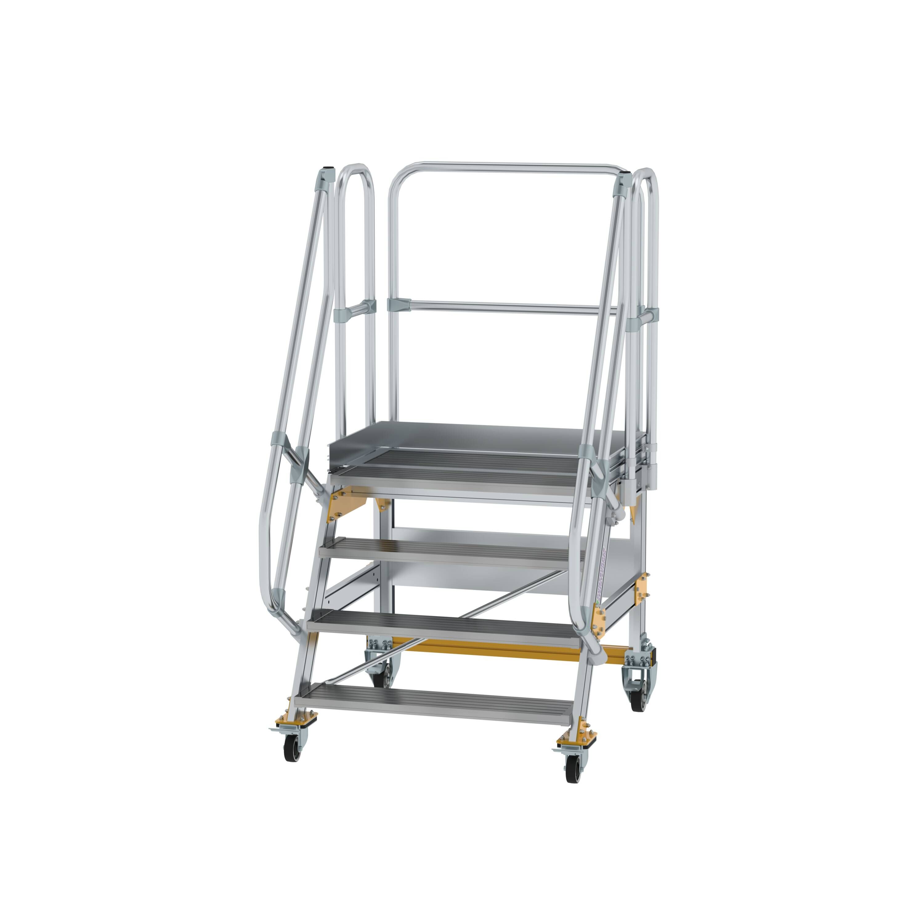 MUNK6007441775762238bobbie Plattformtreppe fahrbar 60° Stufenbreite 1000 mm 4 Stufen