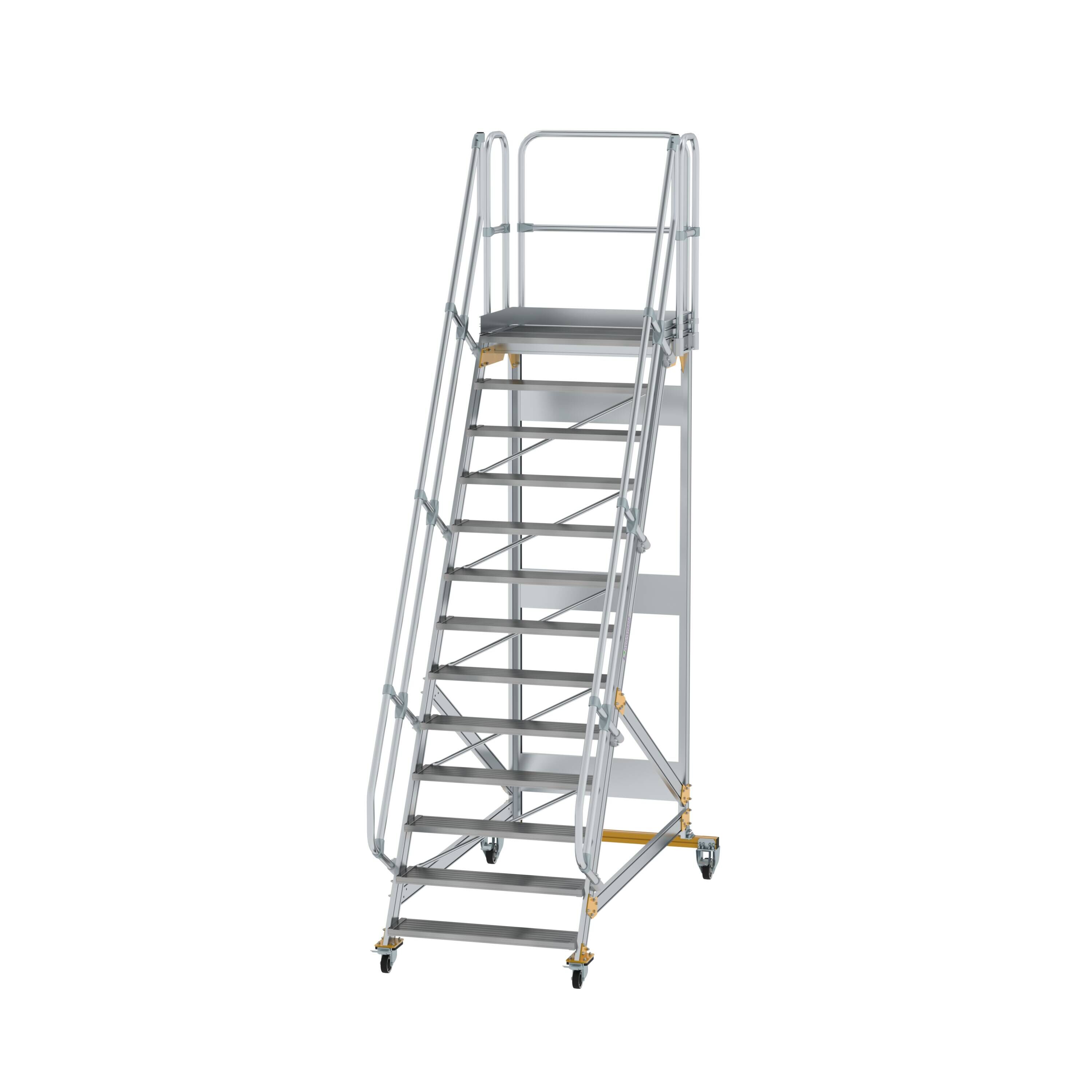 MUNK6007531775762241bobbie Plattformtreppe fahrbar 60° Stufenbreite 1000 mm 13 Stufen