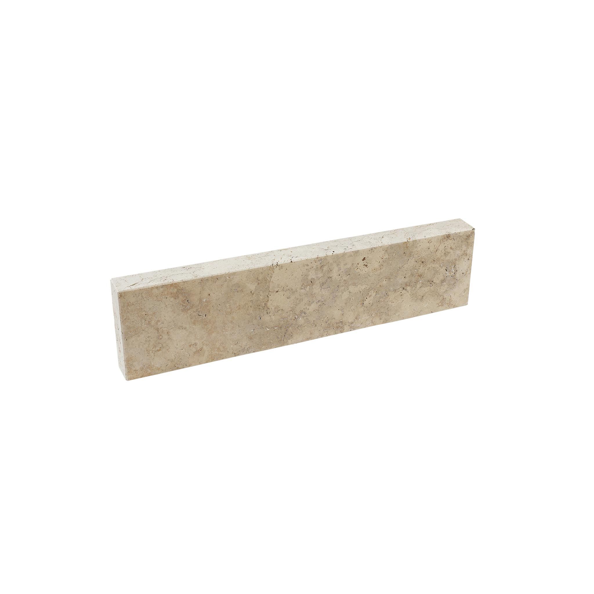 Palisaden, Travertin beige (Classic)  gesägt & geschliffen, getrommelt, 8x25x100 cm