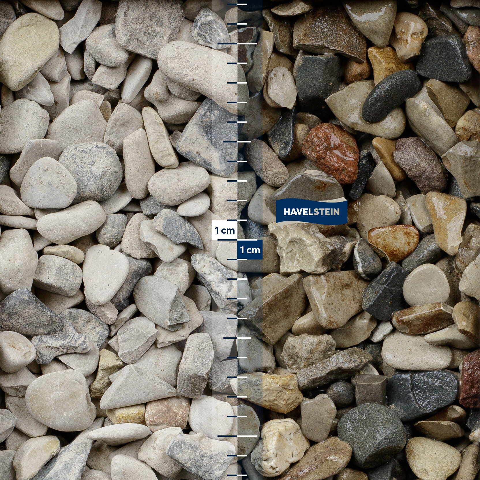 Zierkies (grobe Gesteinskörnung) grau/bunt, gewaschen, 16/32 mm