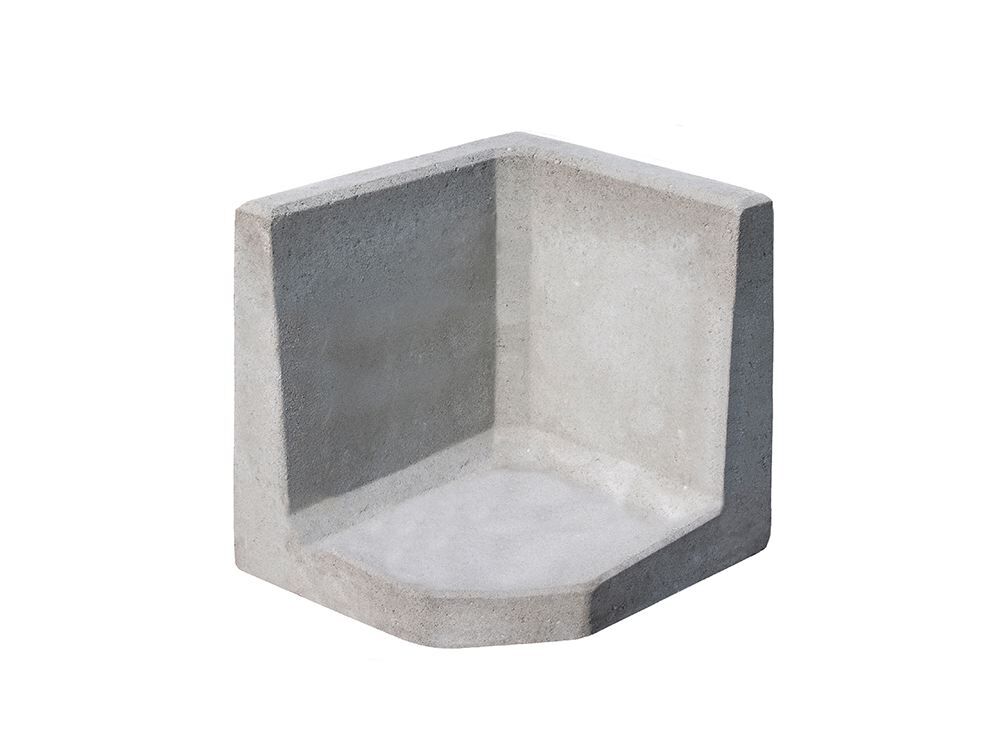 DIEPp17218701769463770bobbie DIEPHAUS L-Stein-ECKE Grau - Baulänge 40 cm, Stärke 7cm