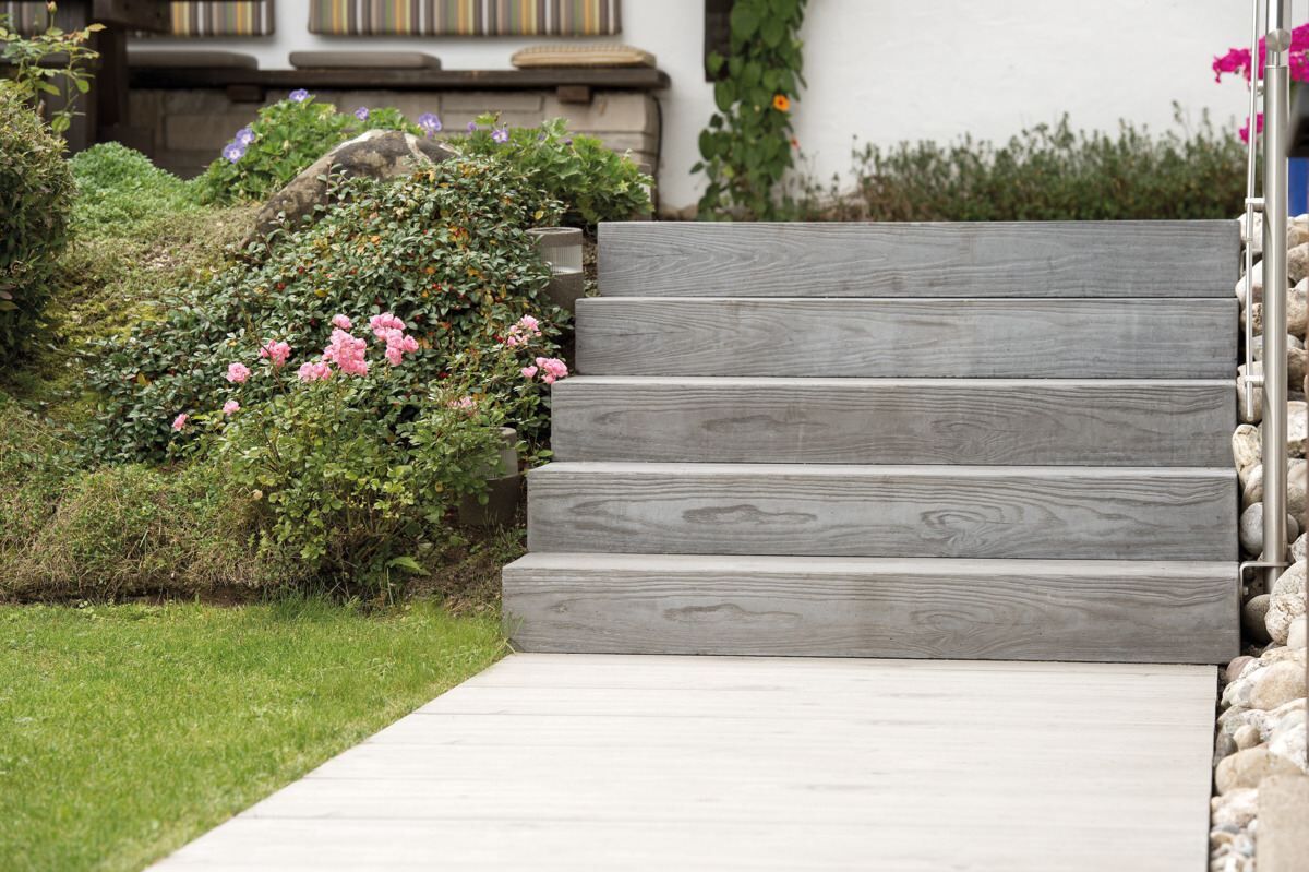 GDM.MASSIMO plank step 1000 x 350 x 150 mm - sichtbeton - braun gekalkt