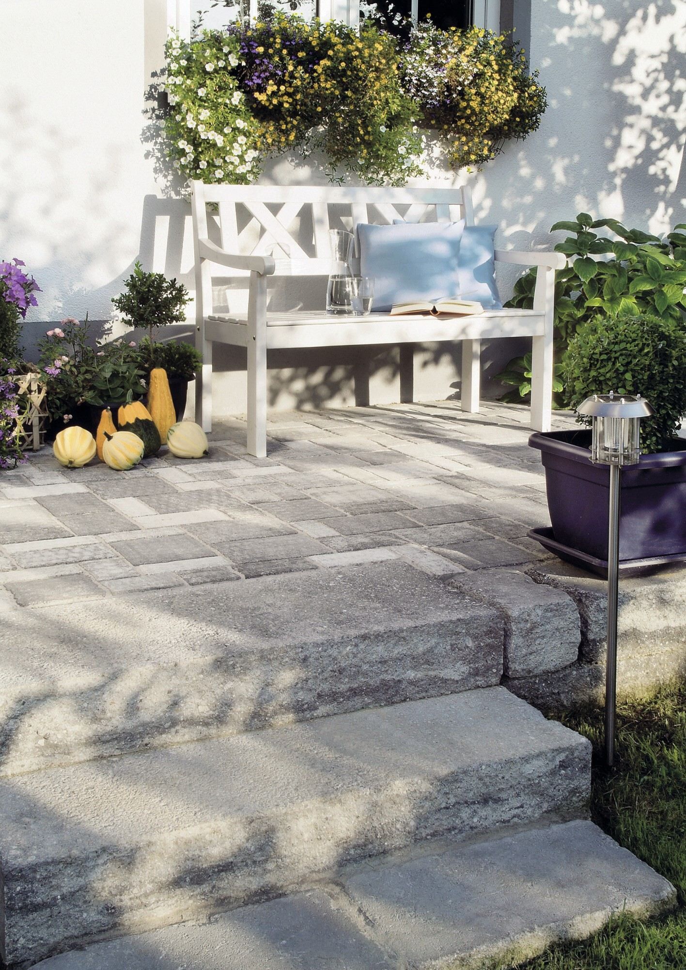 GDM.KLASSIK step 1000 x 400 x 150 mm - ohne kopfbearbeitung - Grau-Schwarz