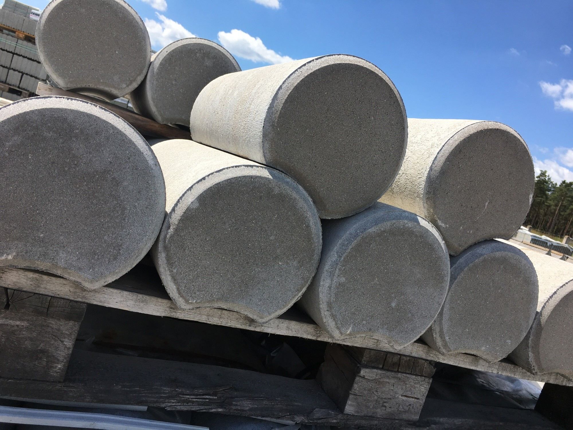 GDM.Rundpalisade nativo Grau (175-200) x 400 mm