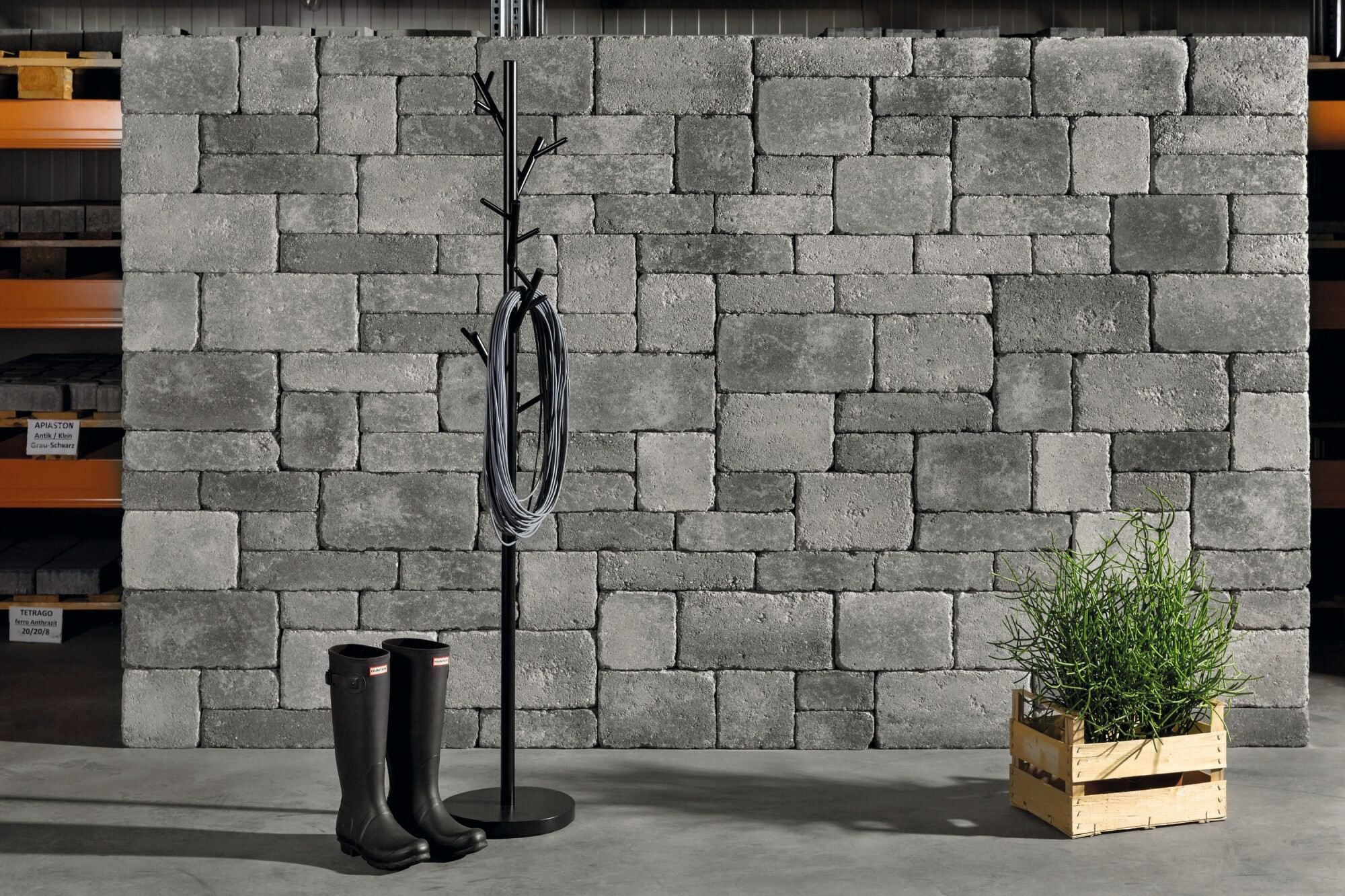 GDM.GARDA wall Set proActive Höhe 10 cm - antik-grau-schwarz