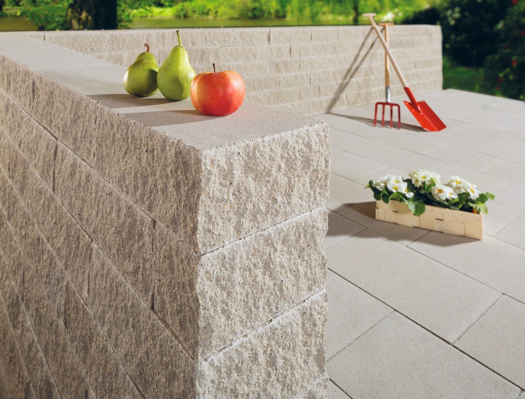 GDM.NOVO wall proActive Randstein - sandstein - (500/250) x 250 x 150 mm