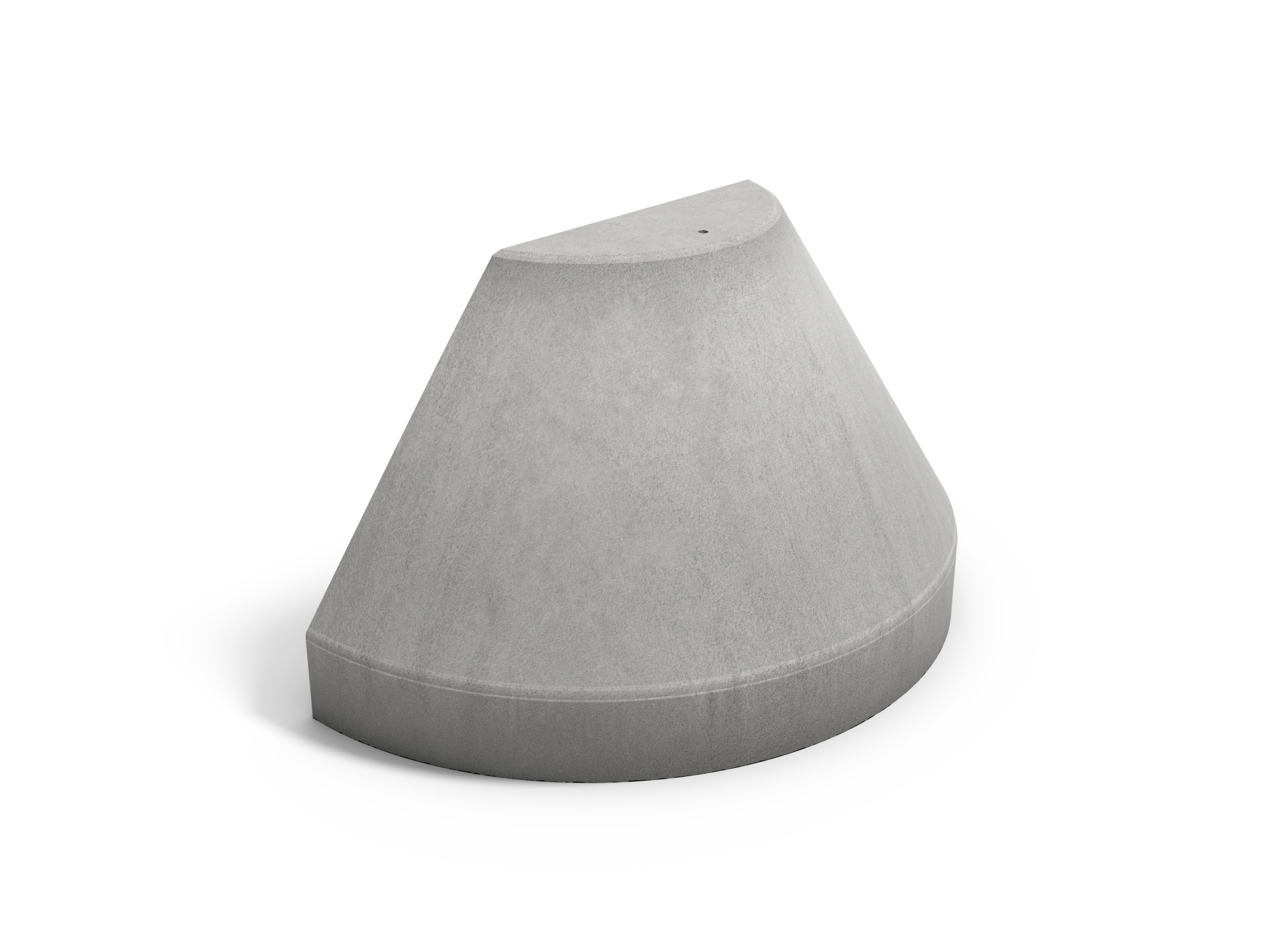 LKW-Kurvenpoller Typ III 625x1250x700 mm glatt Grau