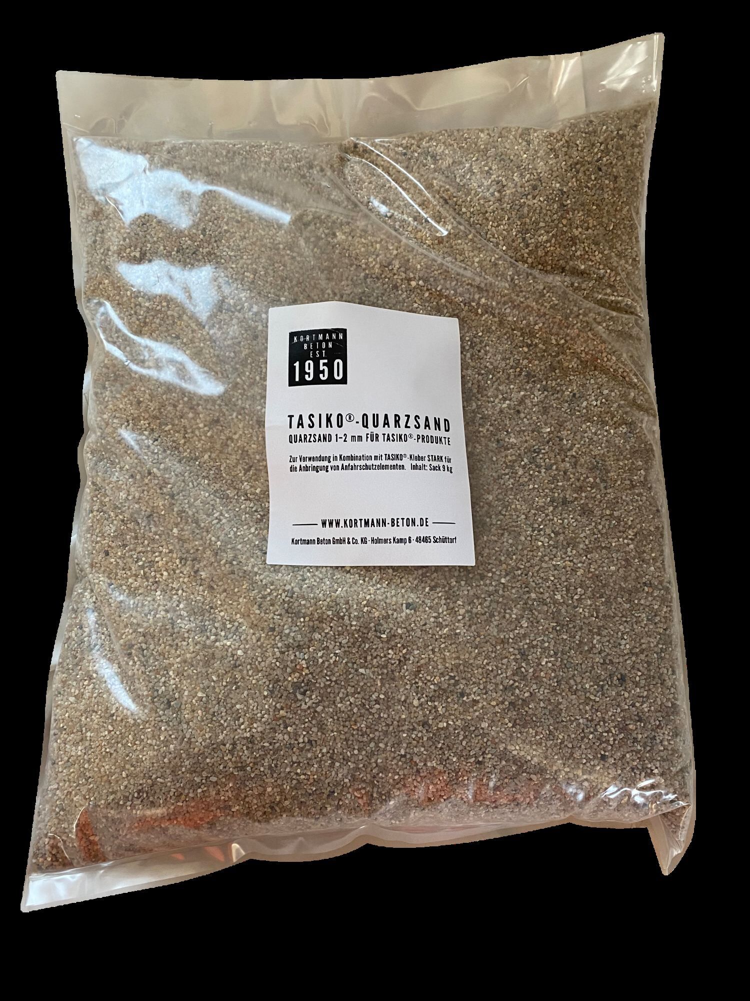 KORT1033031771414583bobbie TASIKO Quarzsand 1-2 mm Sack Mix 9 kg für TASIKO Kleber