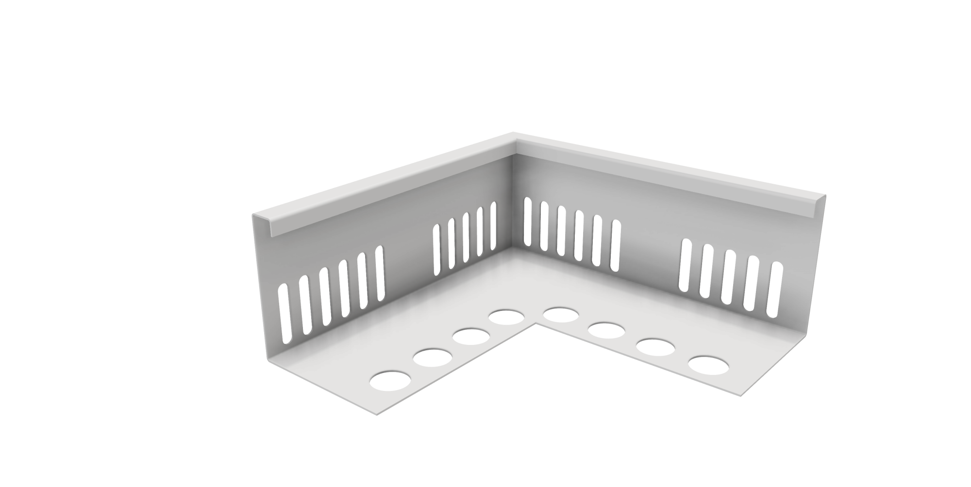 Kiesfangleiste F 120 - Innenecke - Sparpaket - naturblank - 8 Stück