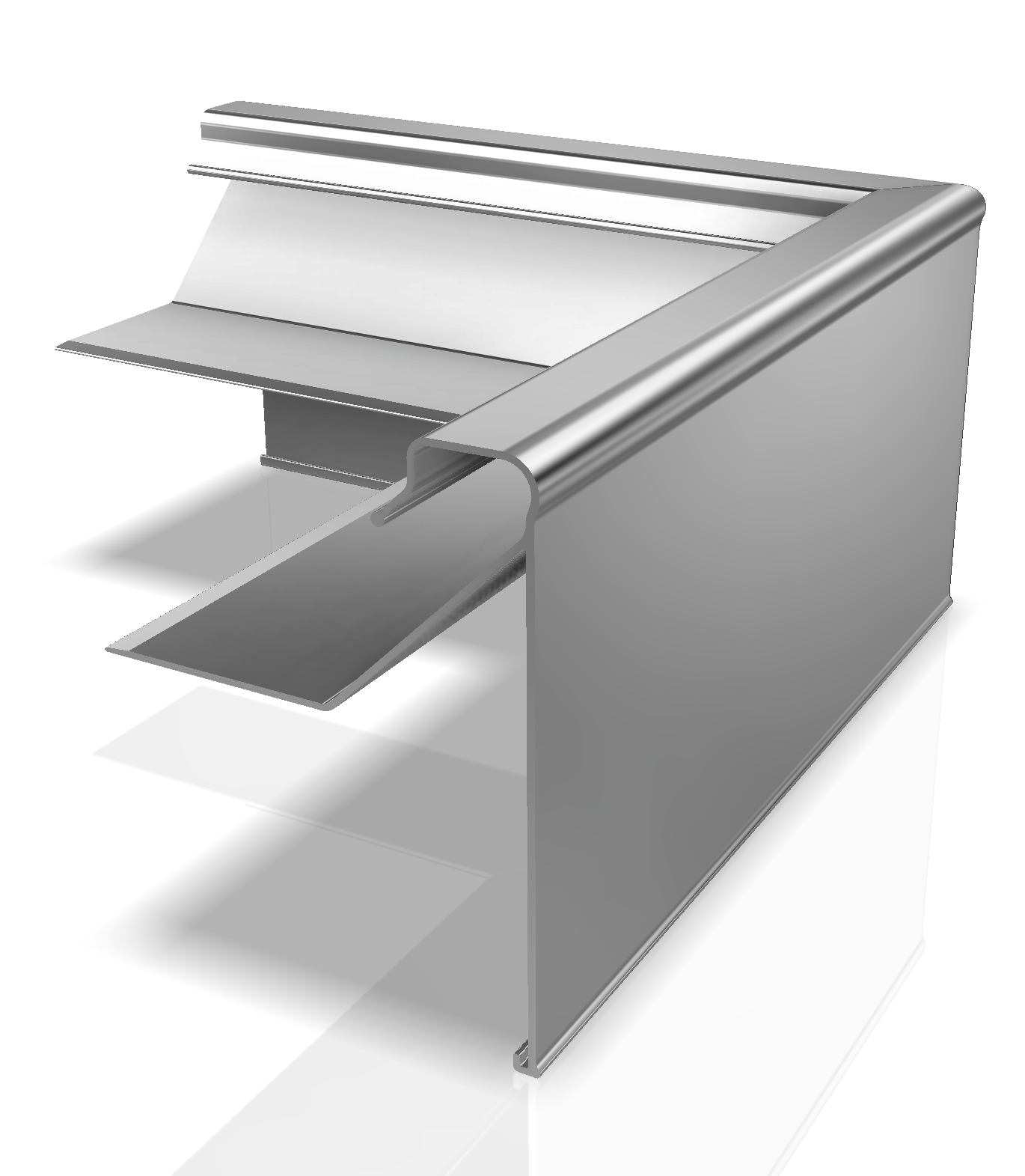 SBK 175 - Zweiteiliges Dachrandabschlussprofil - Außenecke Komplett - Sparpaket - naturblank - 15 Stück