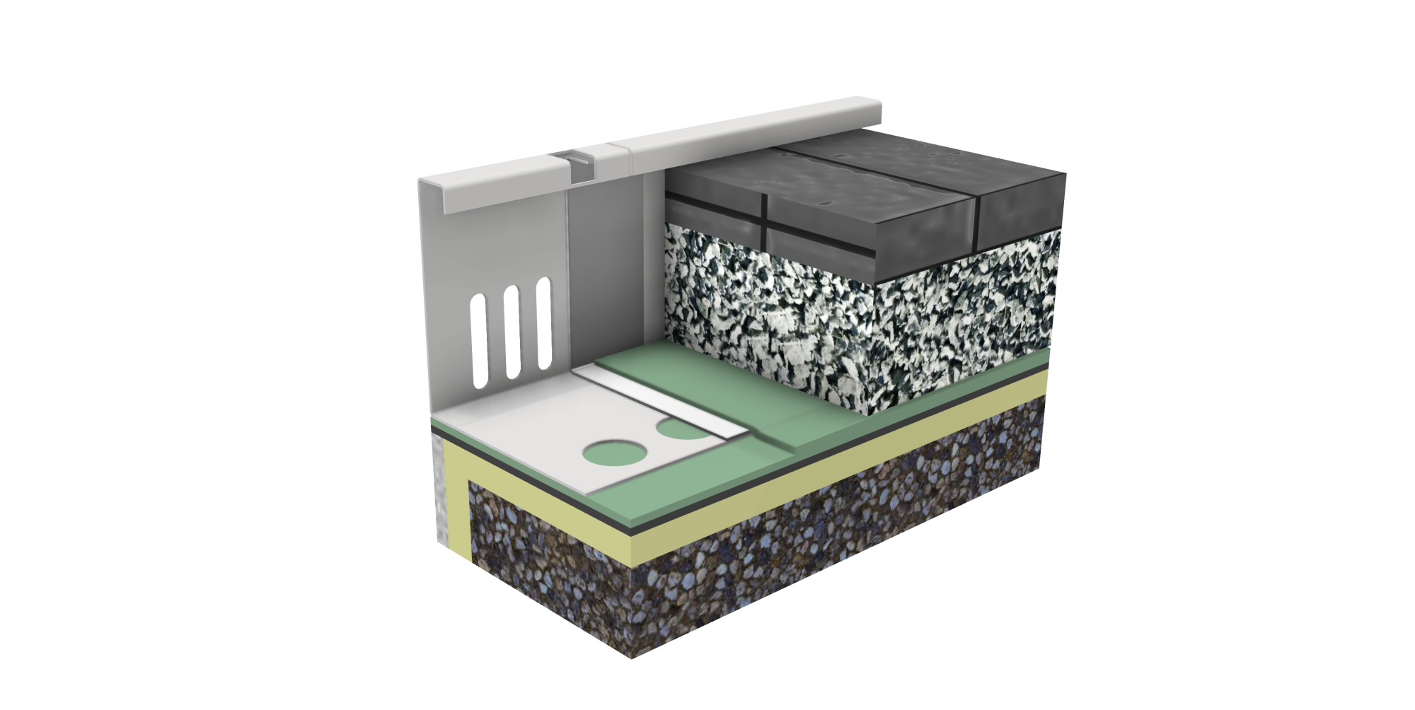 Kiesfangleiste F 120mm - Sparpaket - naturblank - 300 Meter