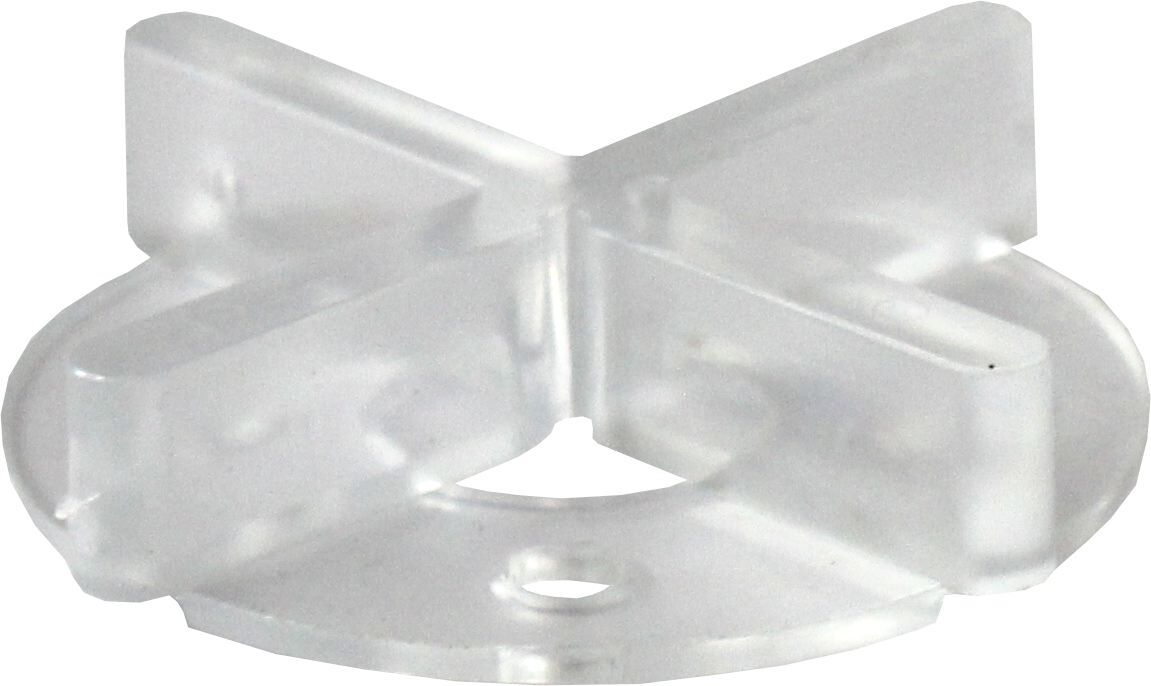 Fugenkreuz Kunststoff mit Bodenplatte FK-B, 4x12 mm Fuge, ⌀50 mm, Transparent (100 Stk.)