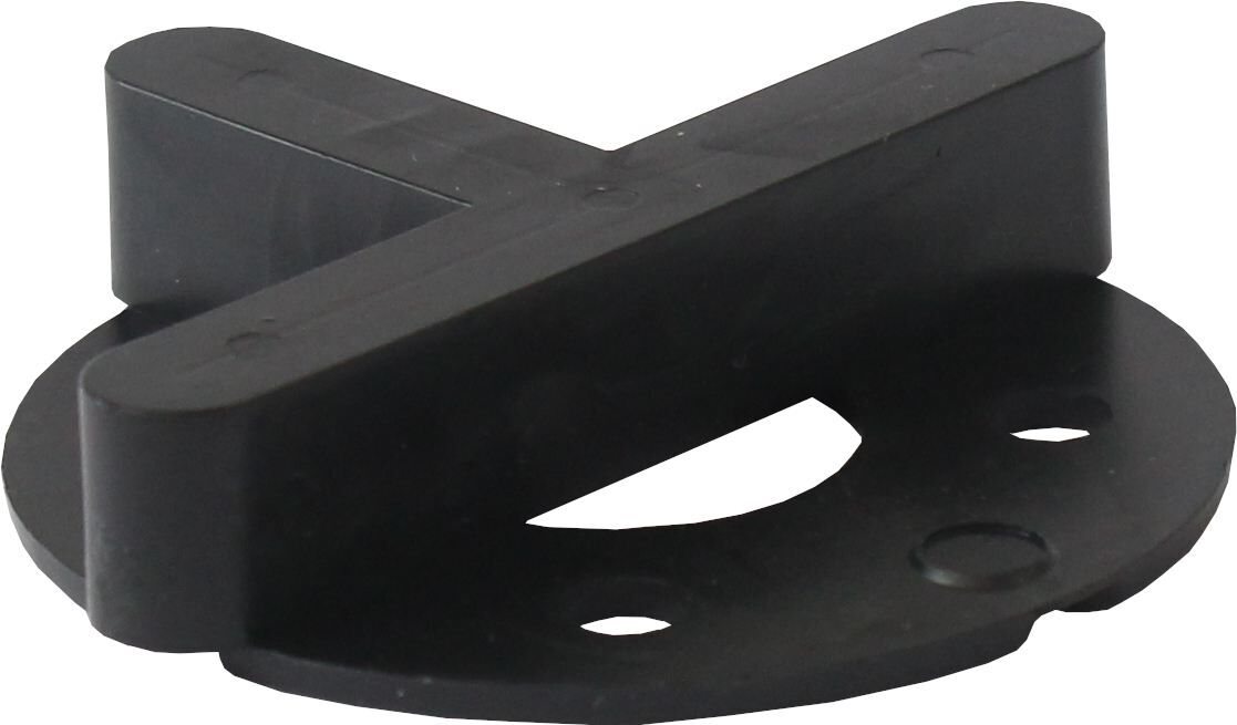 Fugen T-Stück Kunststoff mit Bodenplatte FK-BT, 8x12 mm Fuge, ⌀50 mm, Schwarz (100 Stk.)