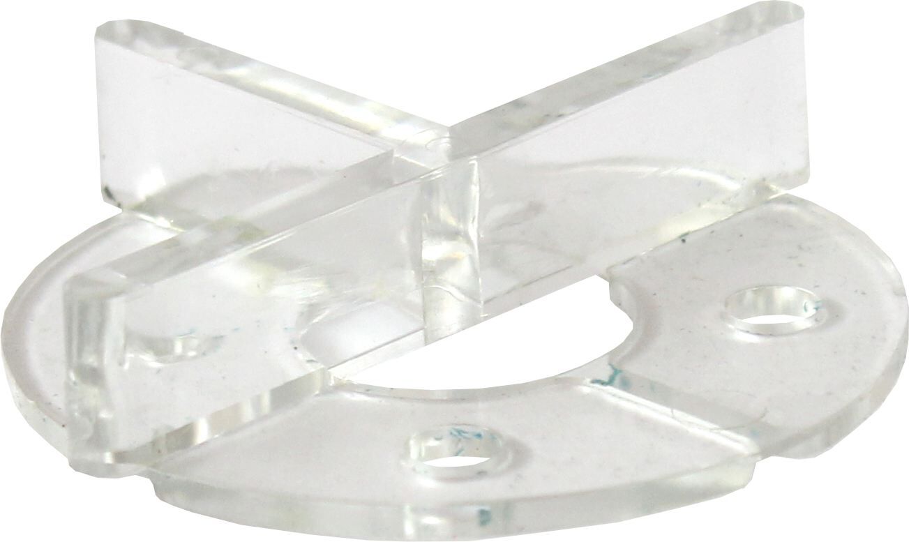 Fugen T-Stück Kunststoff mit Bodenplatte FK-BT, 4x12 mm Fuge, ⌀50 mm, Transparent (100 Stk.)