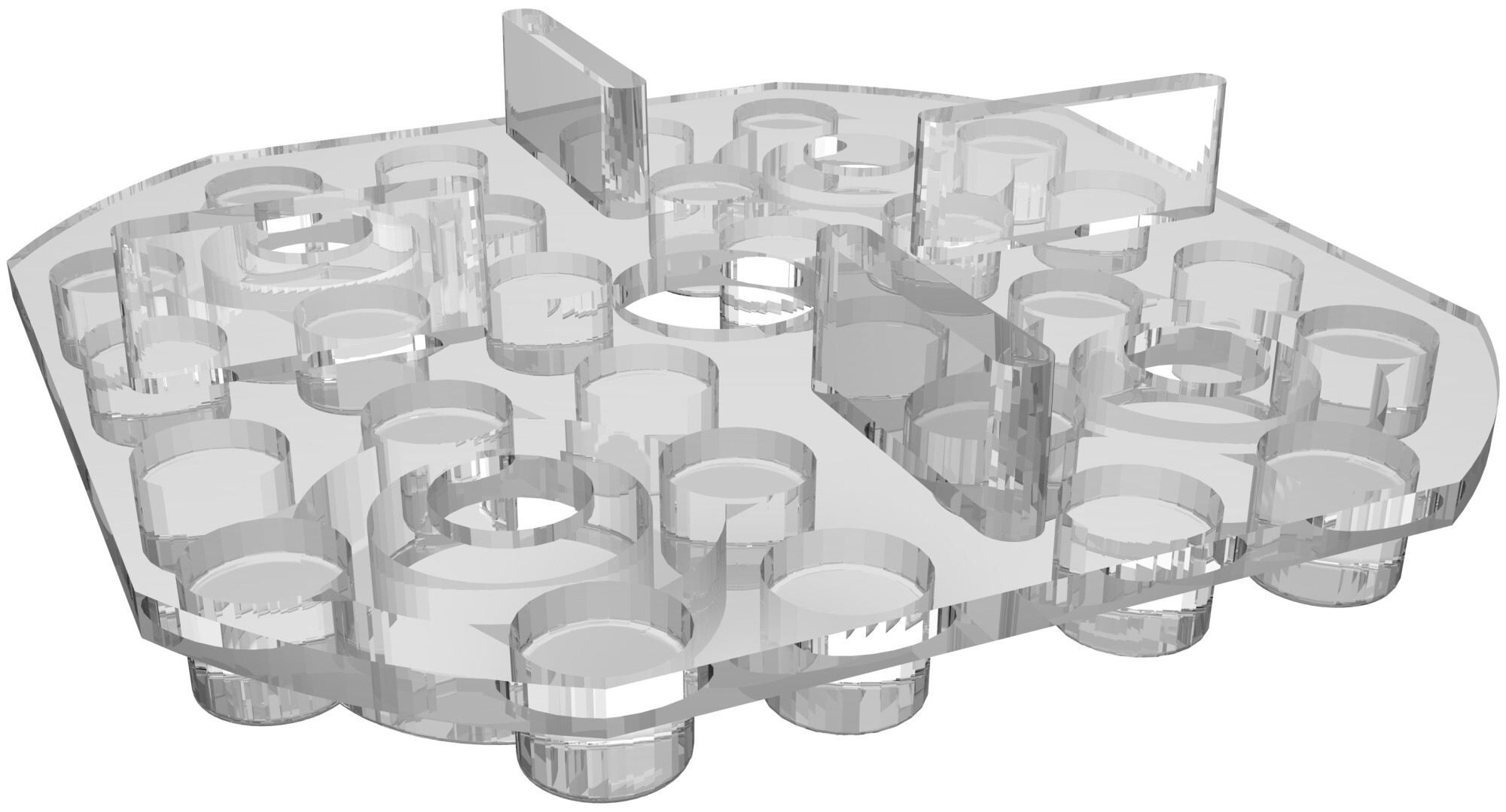 VOLFILAGER Kunststoff TK-U, 3x10 mm Fuge, ⌀95 mm, 4 Stege, transparent klar (60 Stk.)