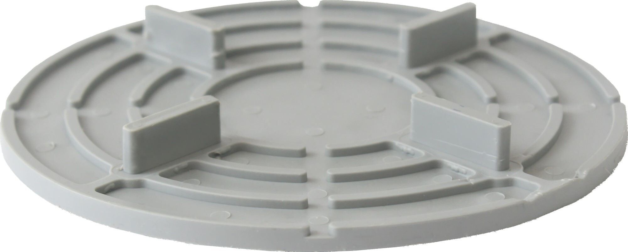 Platte gummierter Kunststoff VP-GKU, 5 mm Höhe, 4x10 mm Fuge, ⌀140 mm, 4 Stege (280 Stk.)